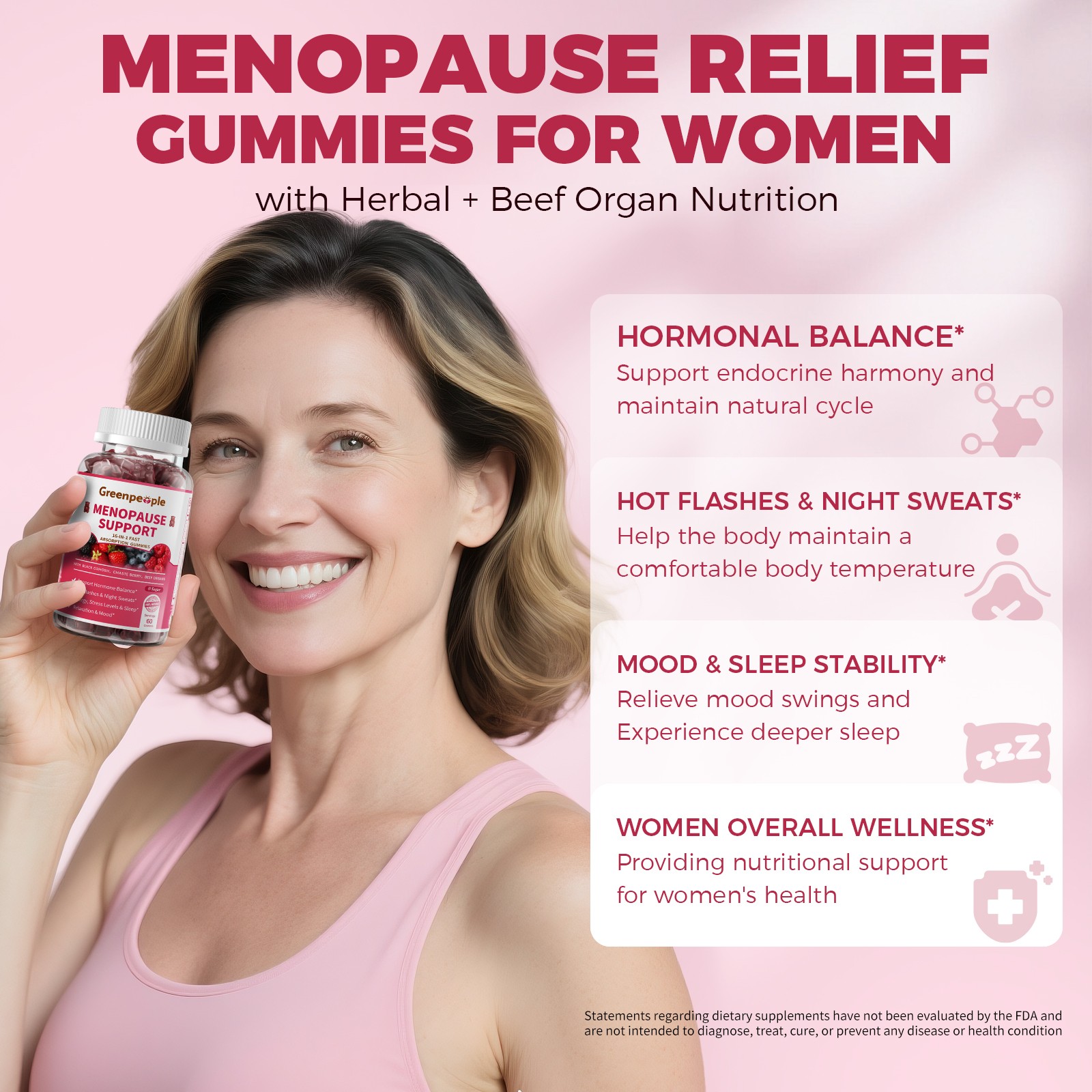 2xMenopause Support Women’s Wellness Supports Improved Mood,Hormone Regulation