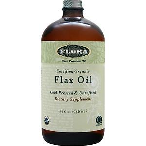 Flora Certified Organic Flax Oil – Cold Pressed & Unrefined 32 fl.oz
