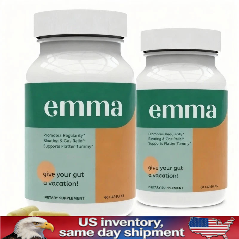 2 bottles Emma Gut Health Supplement for Gas Bloating Relief,Leaky Gut Repair US