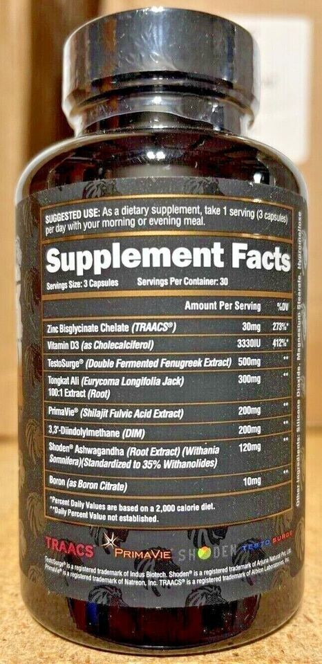 Alpha Lion Super Human Test All-Natural Men’s Testosterone Booster 90 Capsules