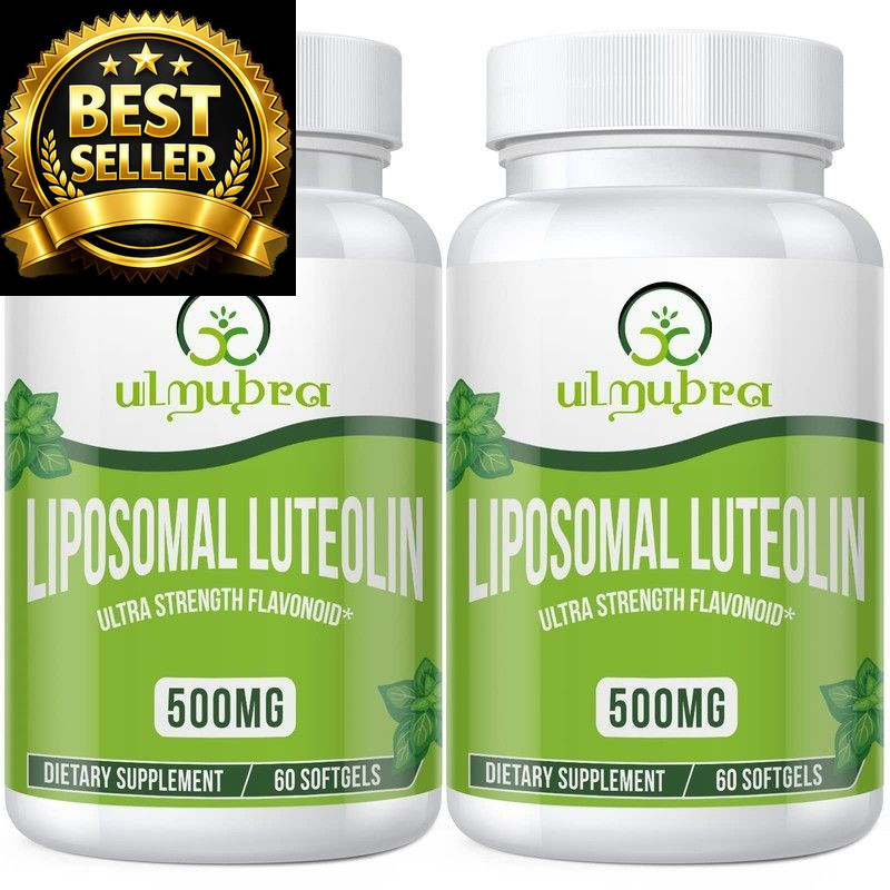 Ulmubra Liposomal Luteolin 500MG, Maximum Absorption, 60 Count (Pack of 2)