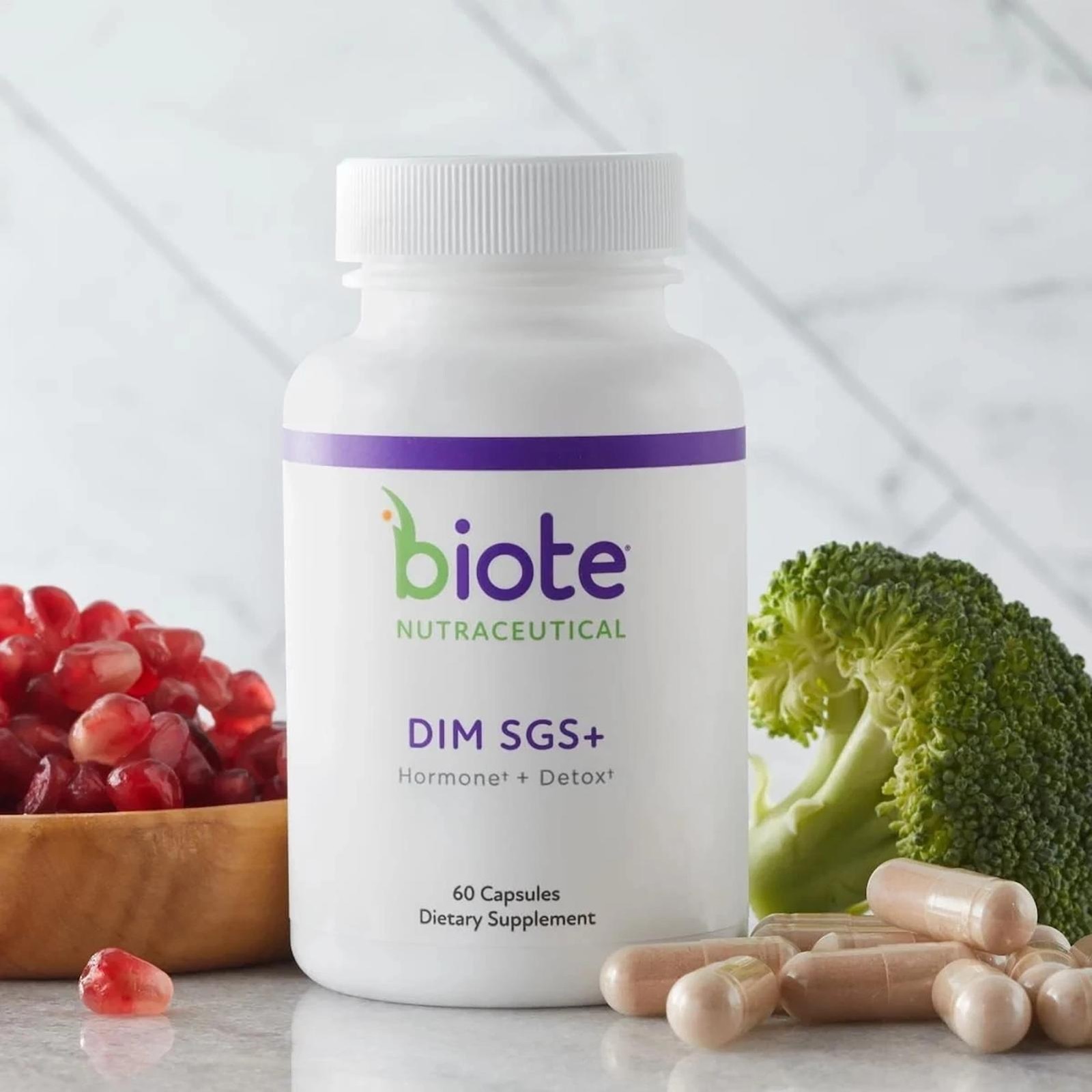 Nutraceutical Biote – DIM SGS + , + Detox Supplemen 60 Capsules ( 1 – 3 PACK )