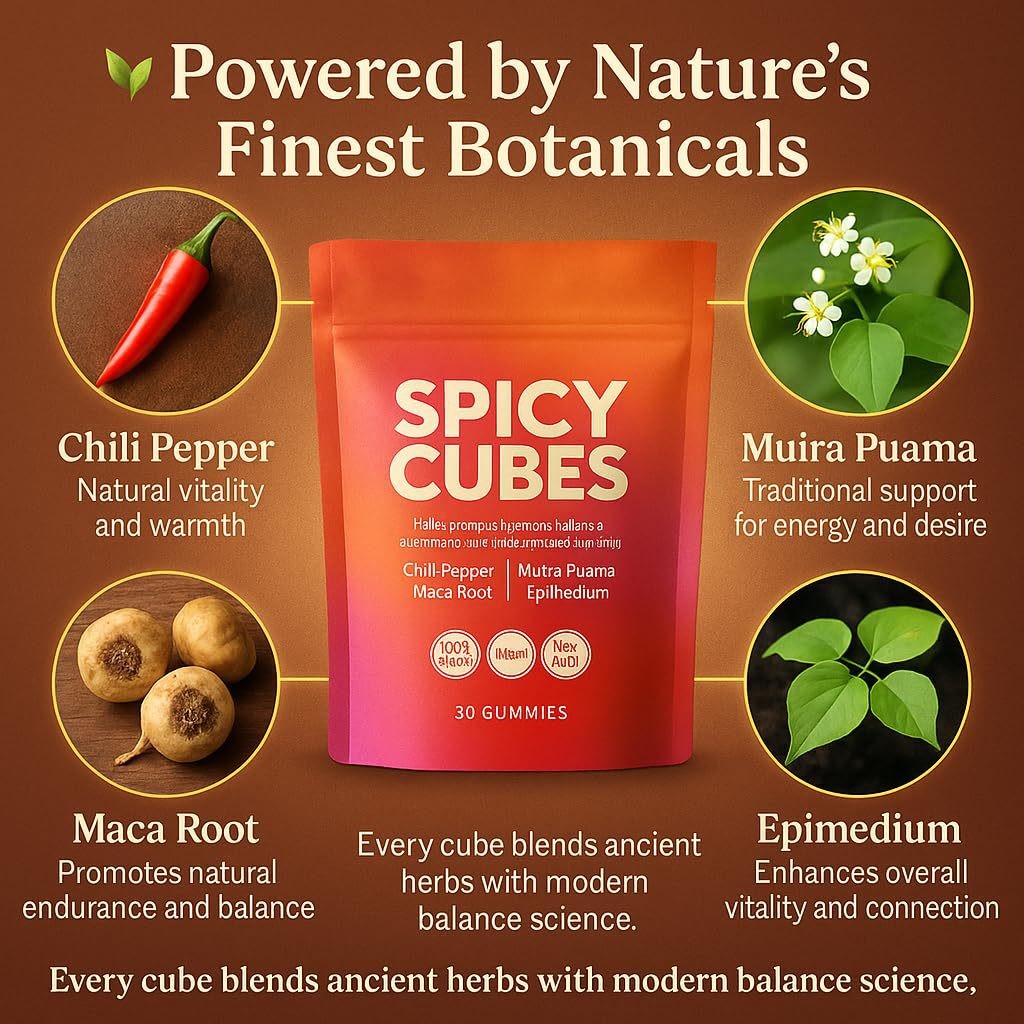 1~2x Mushroom Gummies/ Premium Feminine Balance Gummies/ Spicy Cubes Gummies