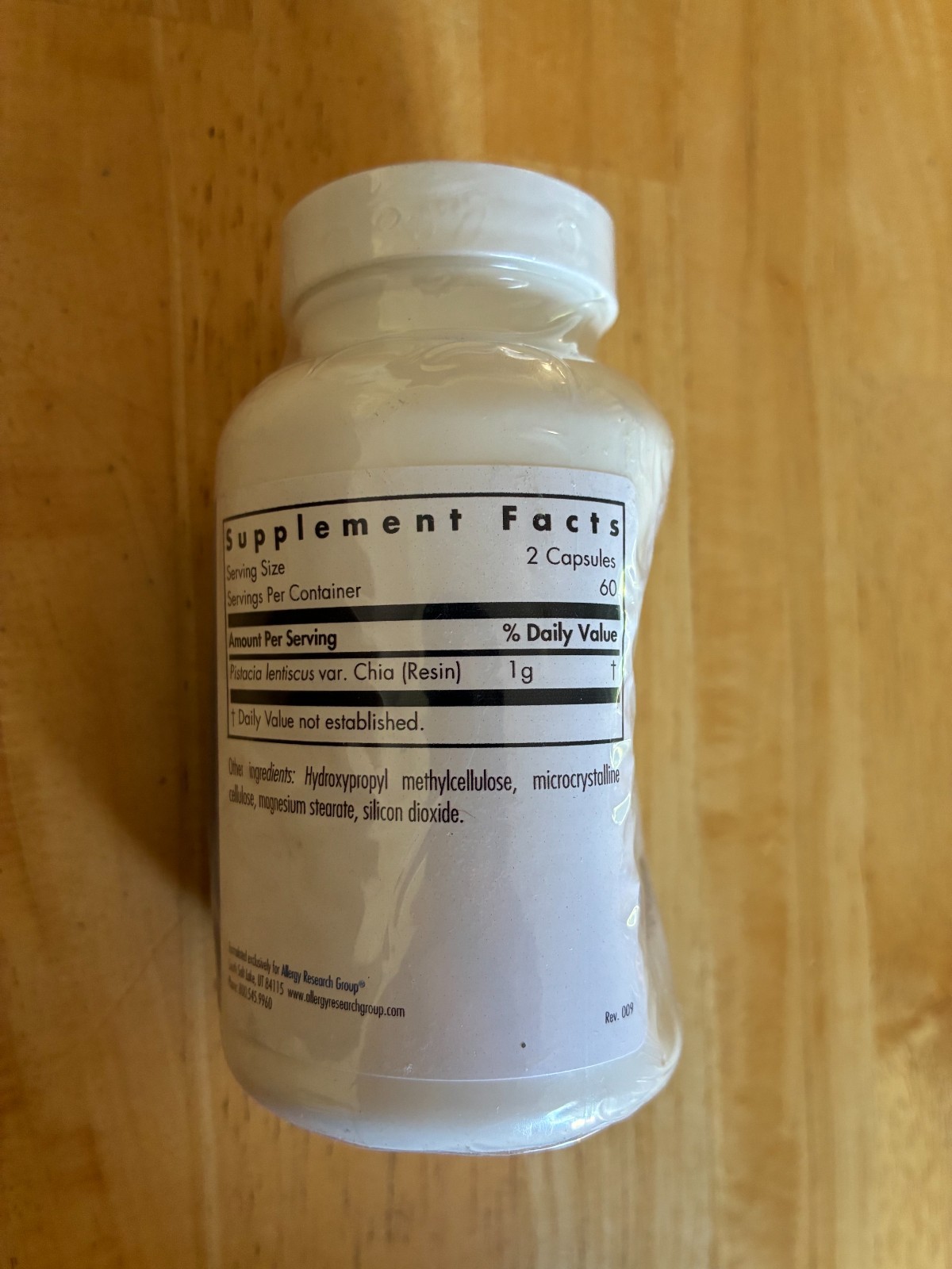 Allergy Research Group Mastica 120 Veg Capsules 1000mg Hypoallergenic Supplement