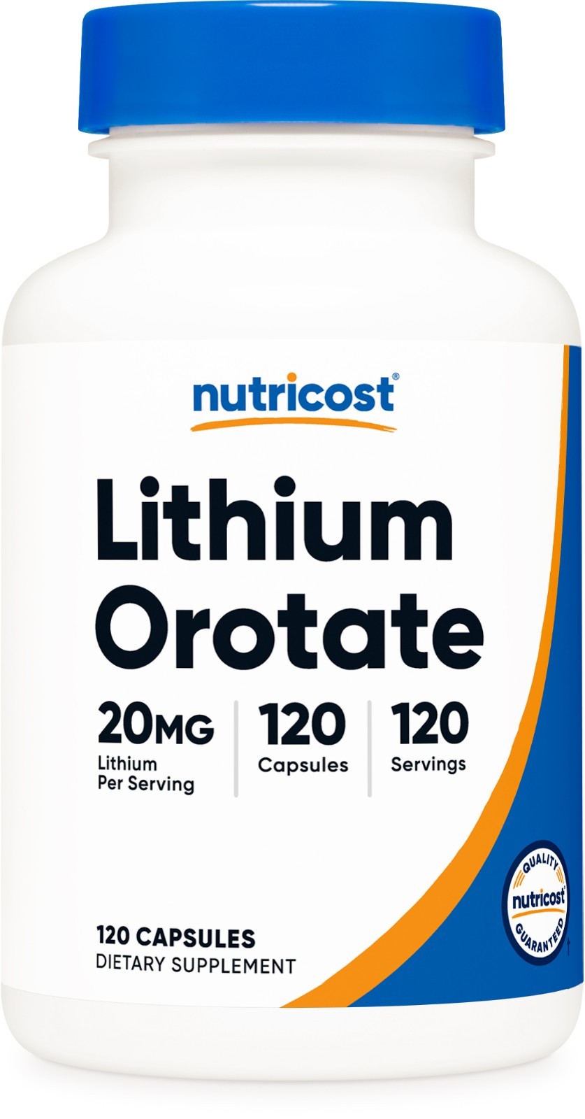 Nutricost Lithium Orotate (20mg) 120 Capsules – Vegan, Gluten-Free, GMO-Free