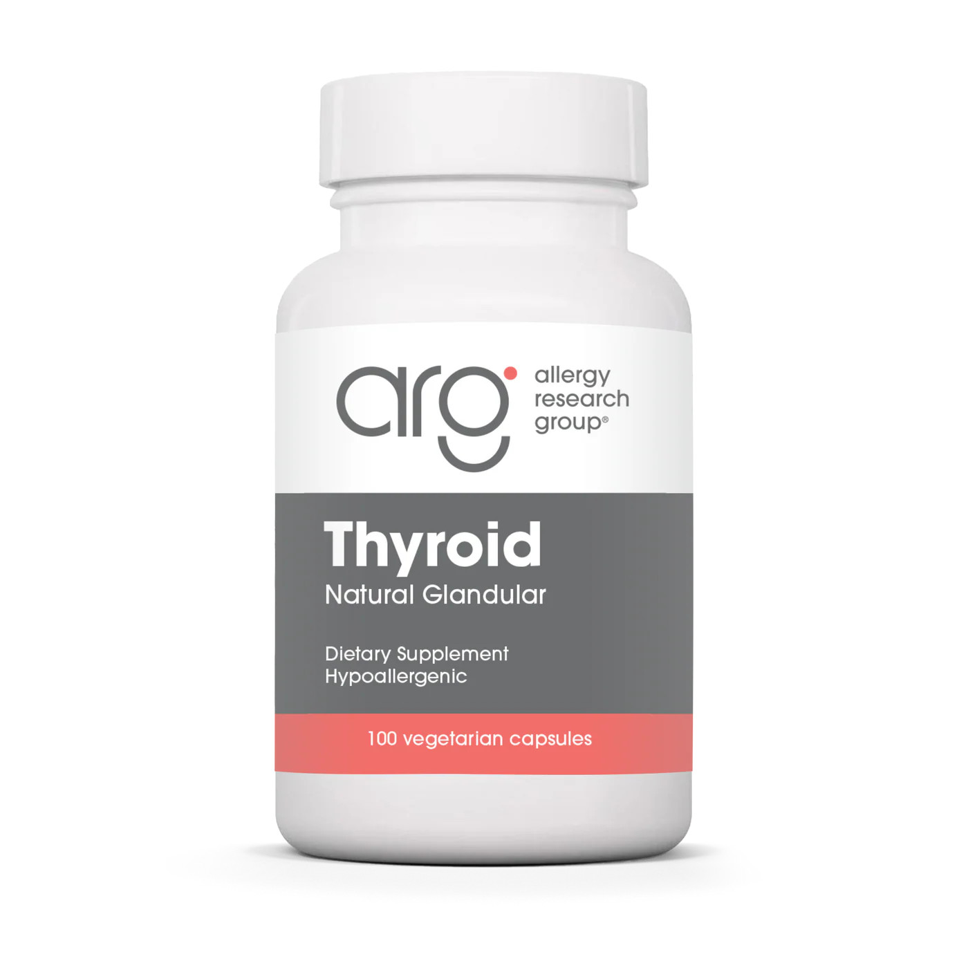Allergy Research Grp Thyroid Natural Glandular 100 caps EXP 01/2029 FREE SHIP