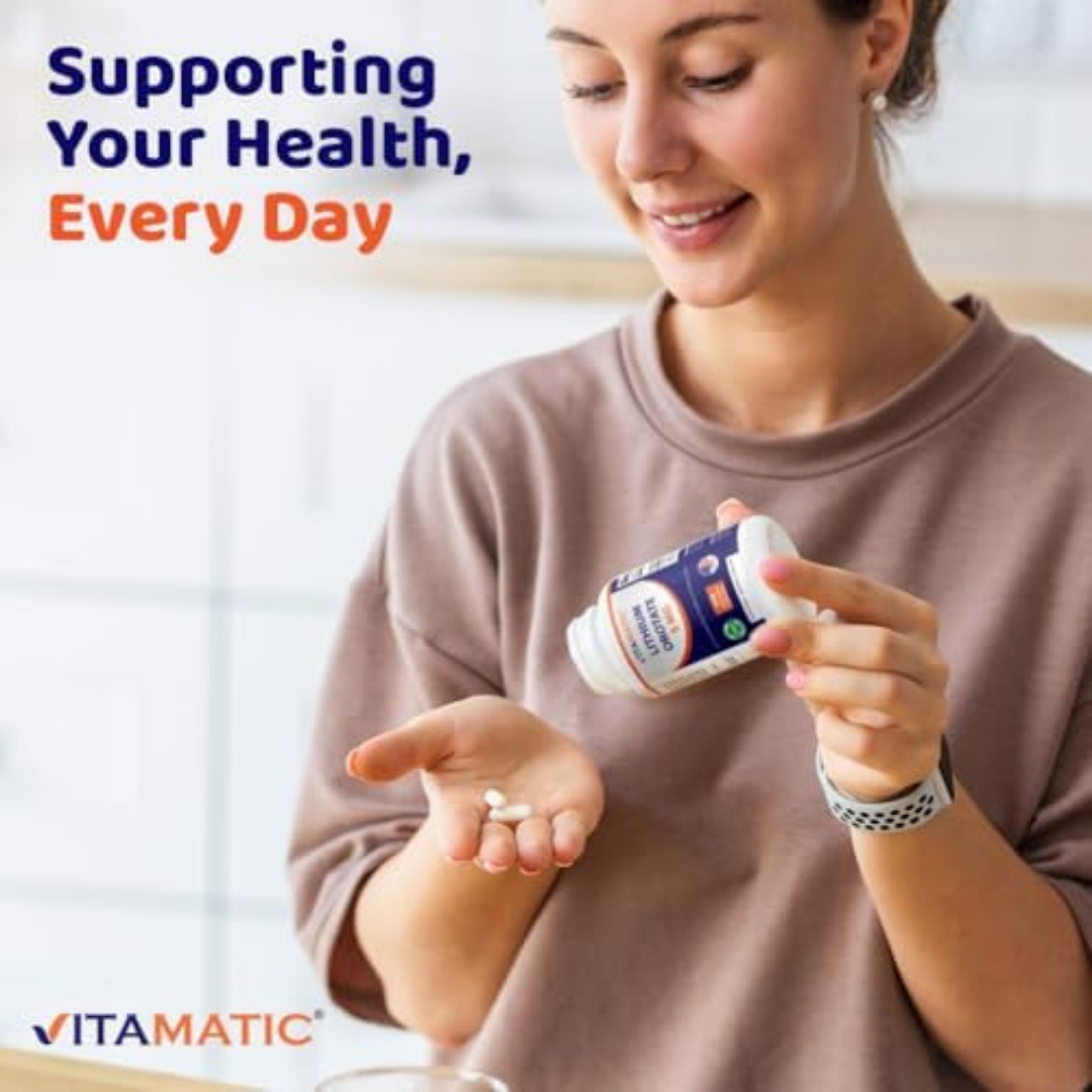 Vitamatic Lithium Orotate 5mg, 240 Veggie Capsules, Non-GMO, Gluten Free.