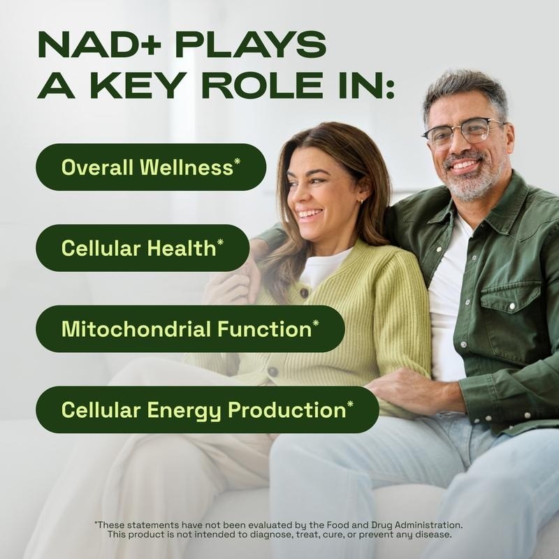 NAD+ Supplement Advanced 500mg Resveratrol Anti Aging Cellular Health Energy 60c