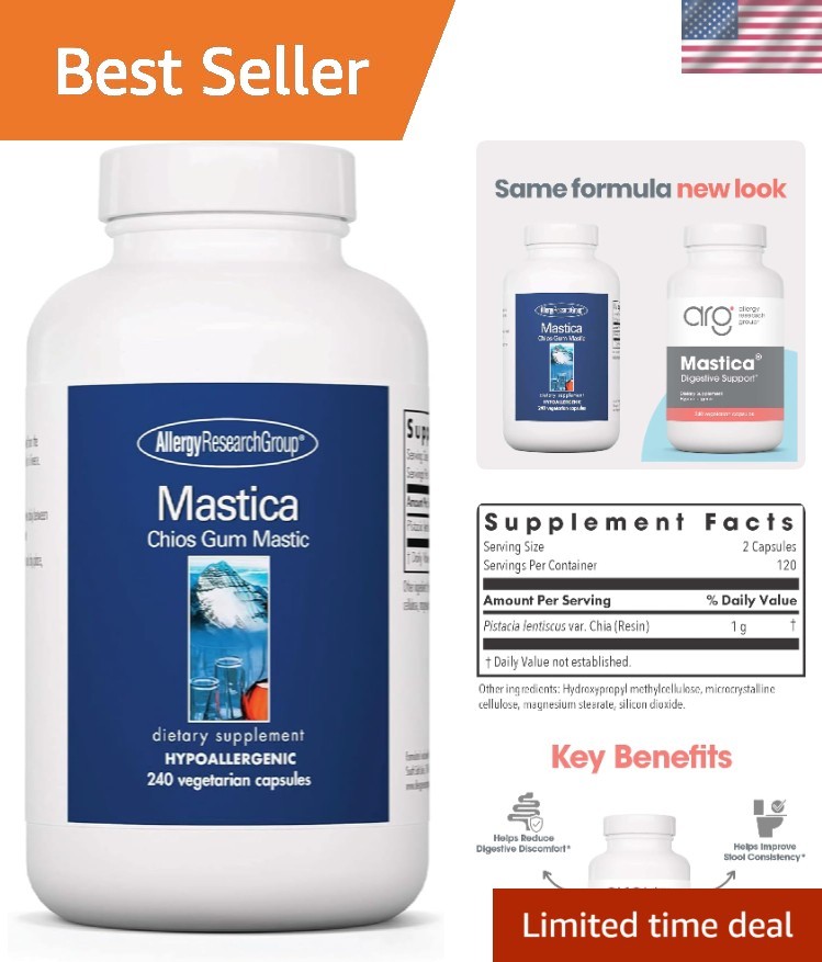 Mastica – Mastic Gum Capsules, Digestive Health Supplement for Adults, Mastic…