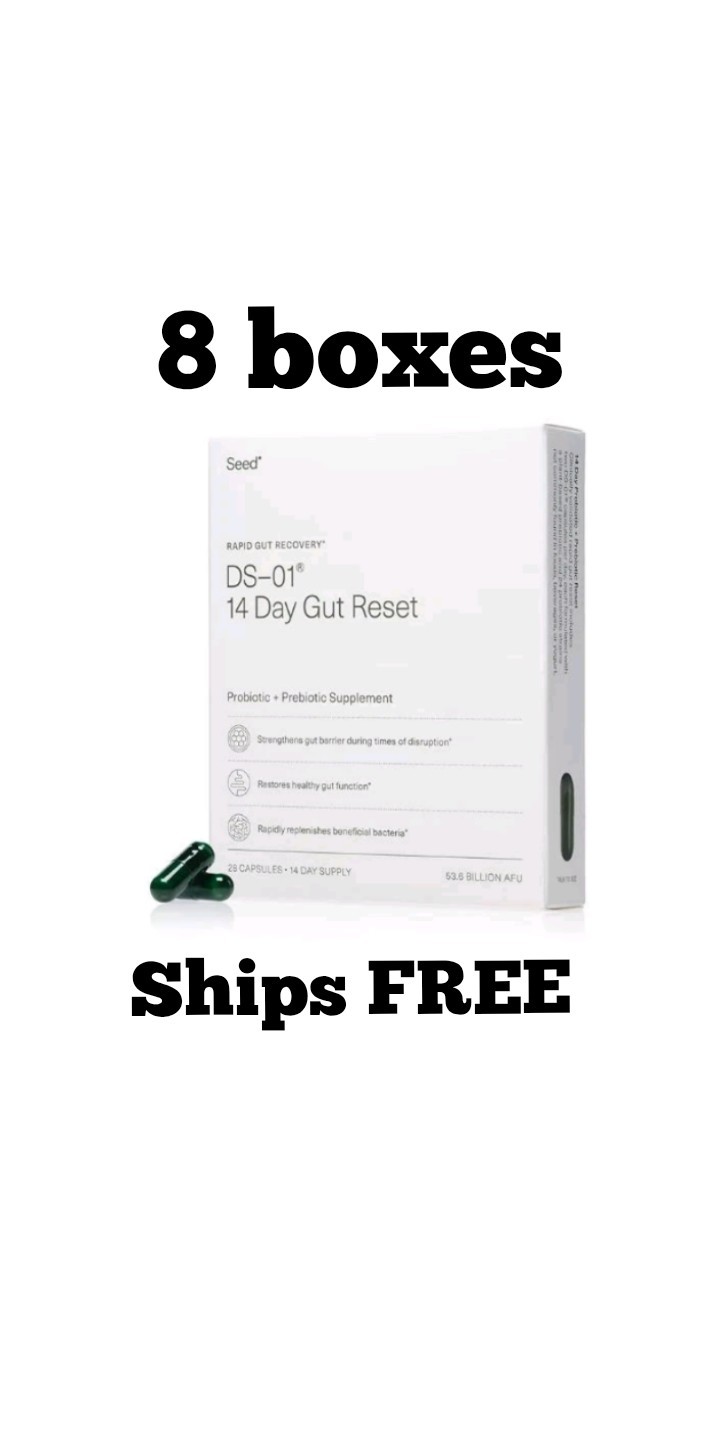 8 Boxes of Seed DS-01 Rapid Gut Recovery 14 Day Gut Reset w Probiotic Probiotic