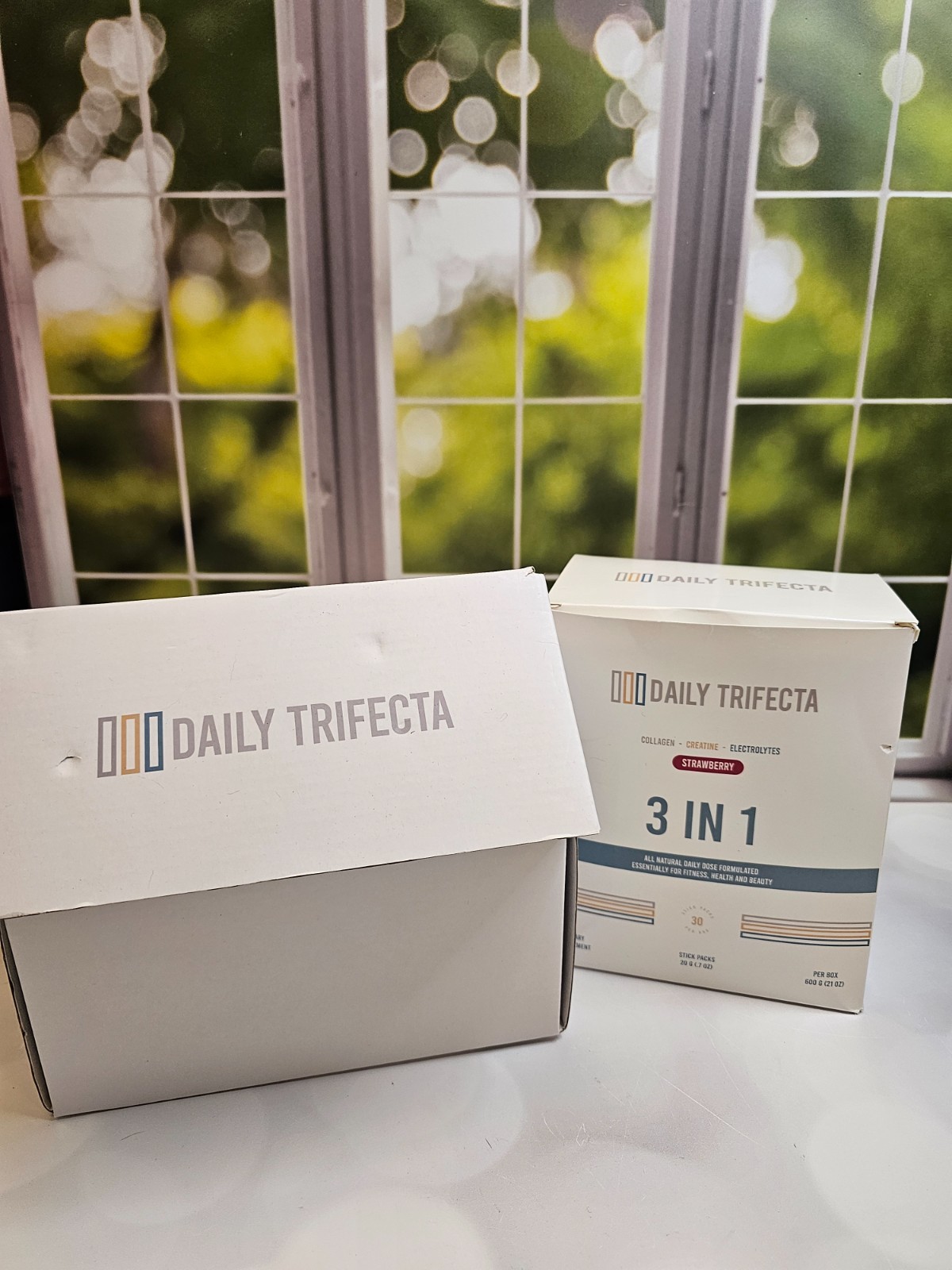 Daily Trifecta 3 In 1 Stick Packs Drink Mix Collagen Creatine 30 pk Strawberry