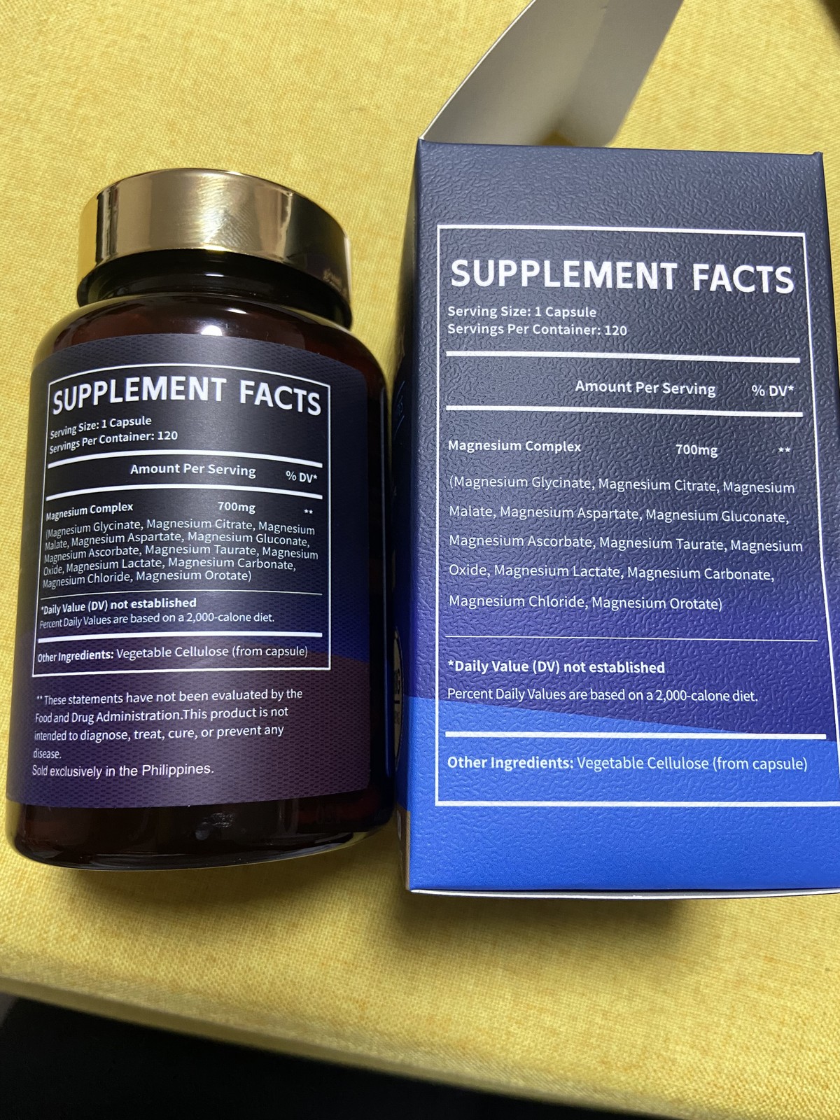1/2/3-bottle Totaria Magnesium 12-in-1 Complex 700mg Daily Mineral Nutrient