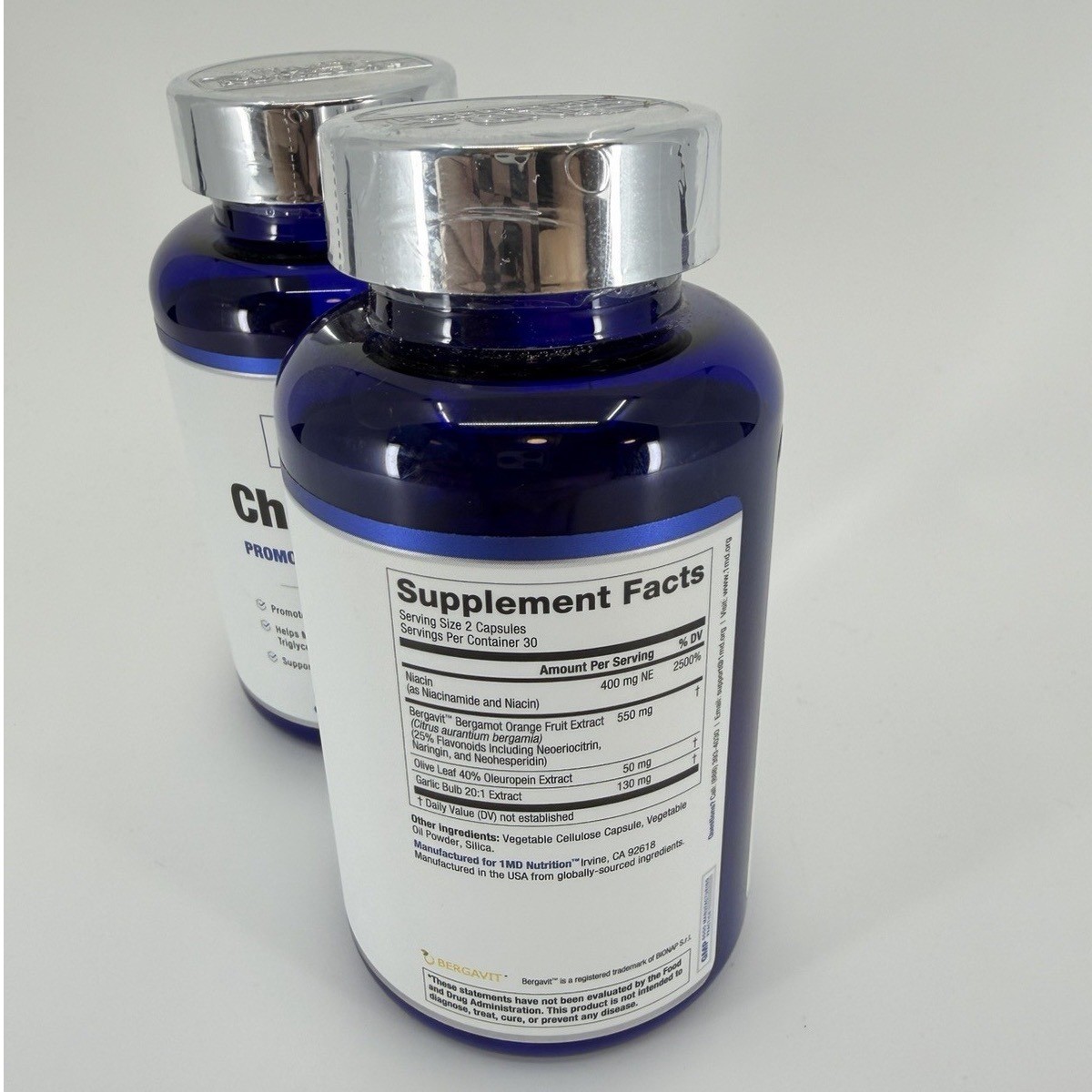 2 Pack 1MD CholestMD Heart Health Supplement 60ct Each BB 01/2026
