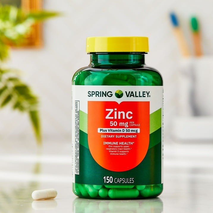 Spring Valley Zinc with Vitamin D 50 mg Immune Health 150 Count