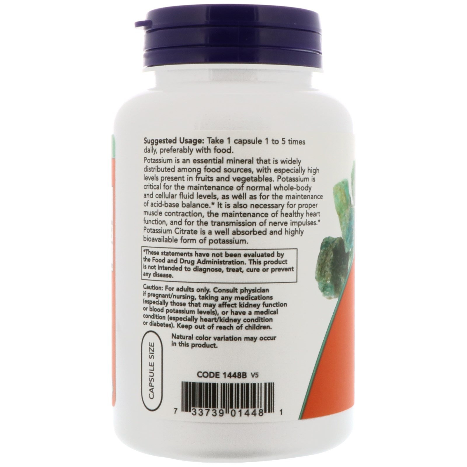 Now Foods, (2 Pack) Potassium Citrate, 99 mg, 180 Capsules