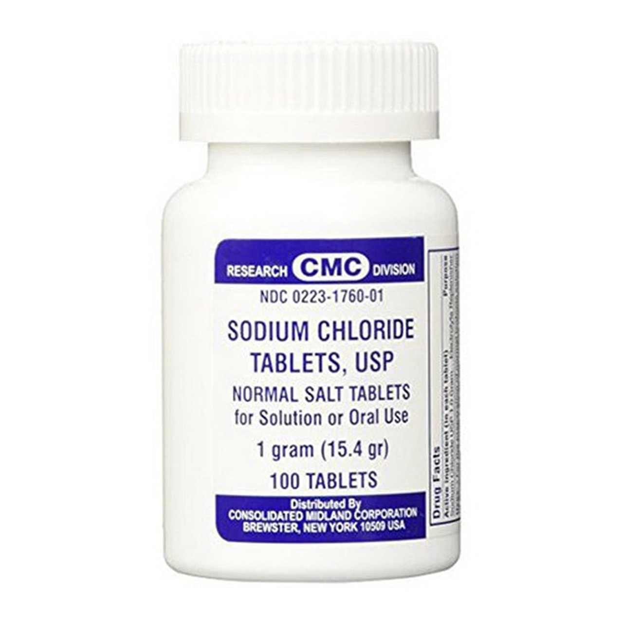 SOD CHLORIDE 1GM TABLET 100CT CONSOLIDATED MID