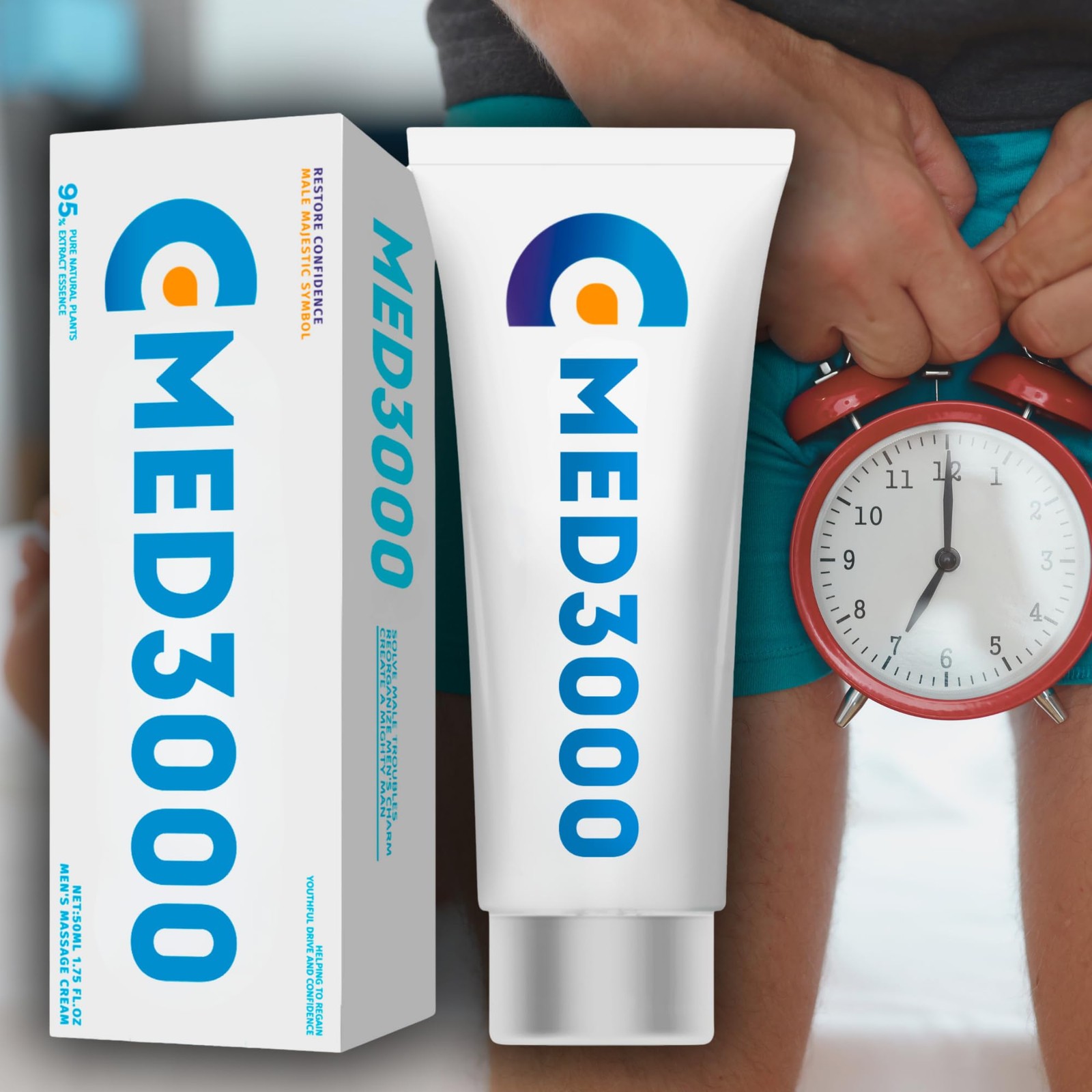 Gel Med3000 for Men – Powerful ED Cream and Blood Flow Enhancer – Erectile Dy…