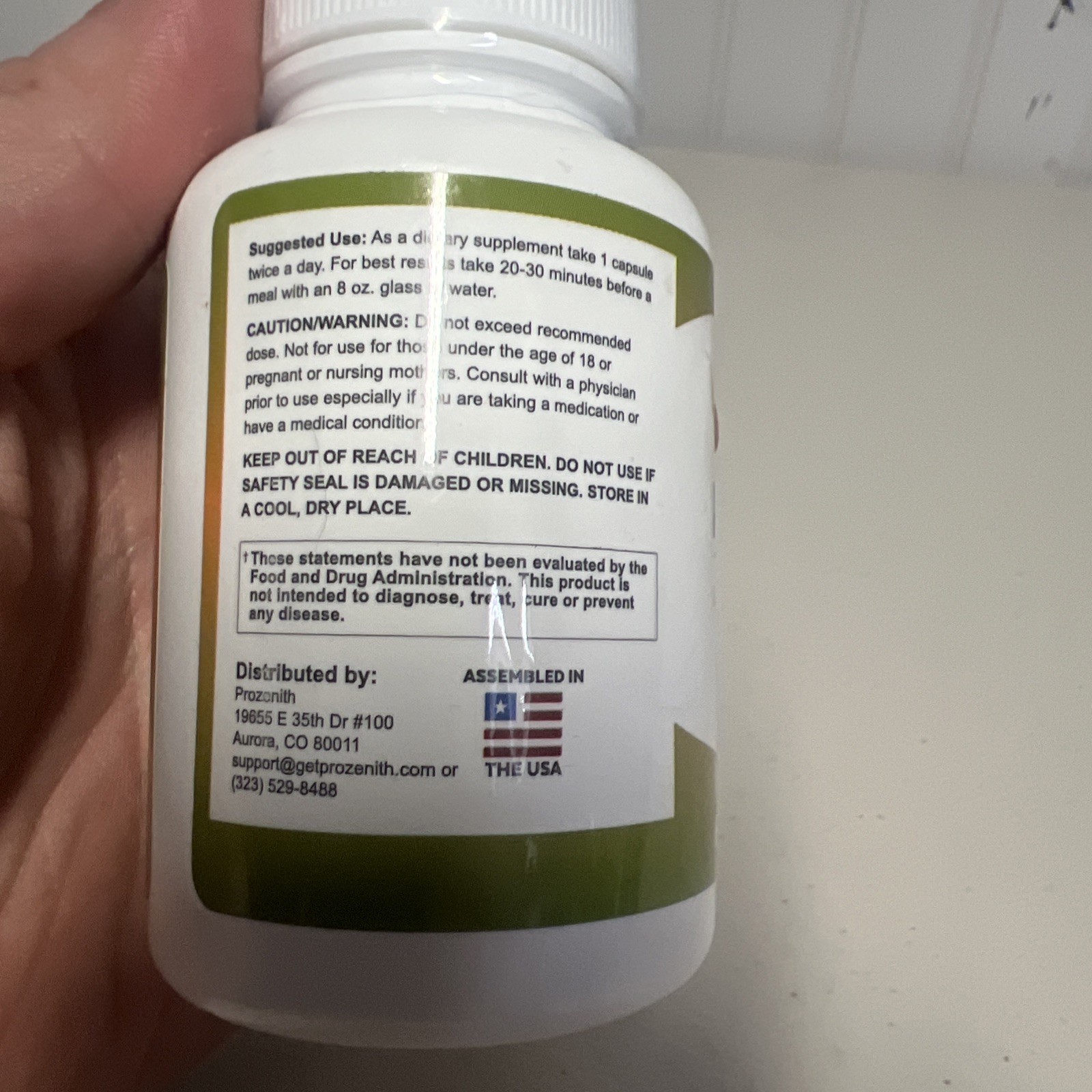 ProZenith Fat Zinc Soy Free Gluten Free 60 capsules exp: 08/2027