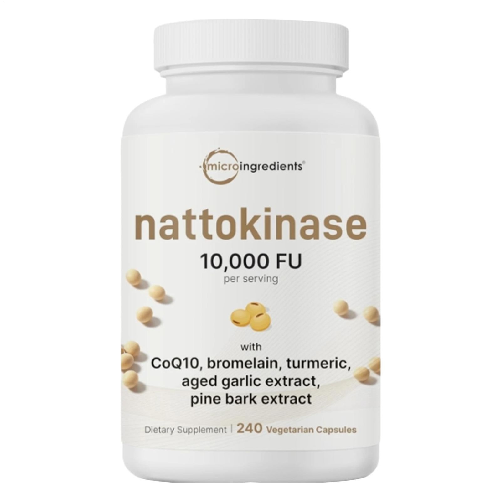Micro – Ingredients Nattokinase 10,000 FU Per Serving 240 Count (Pack of 1)