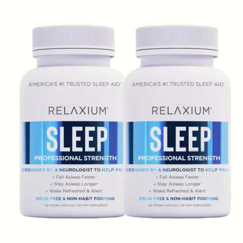 2-Pack Relaxium Sleep Natural Dietary Supplement for Better Sleep – 120 Capsules