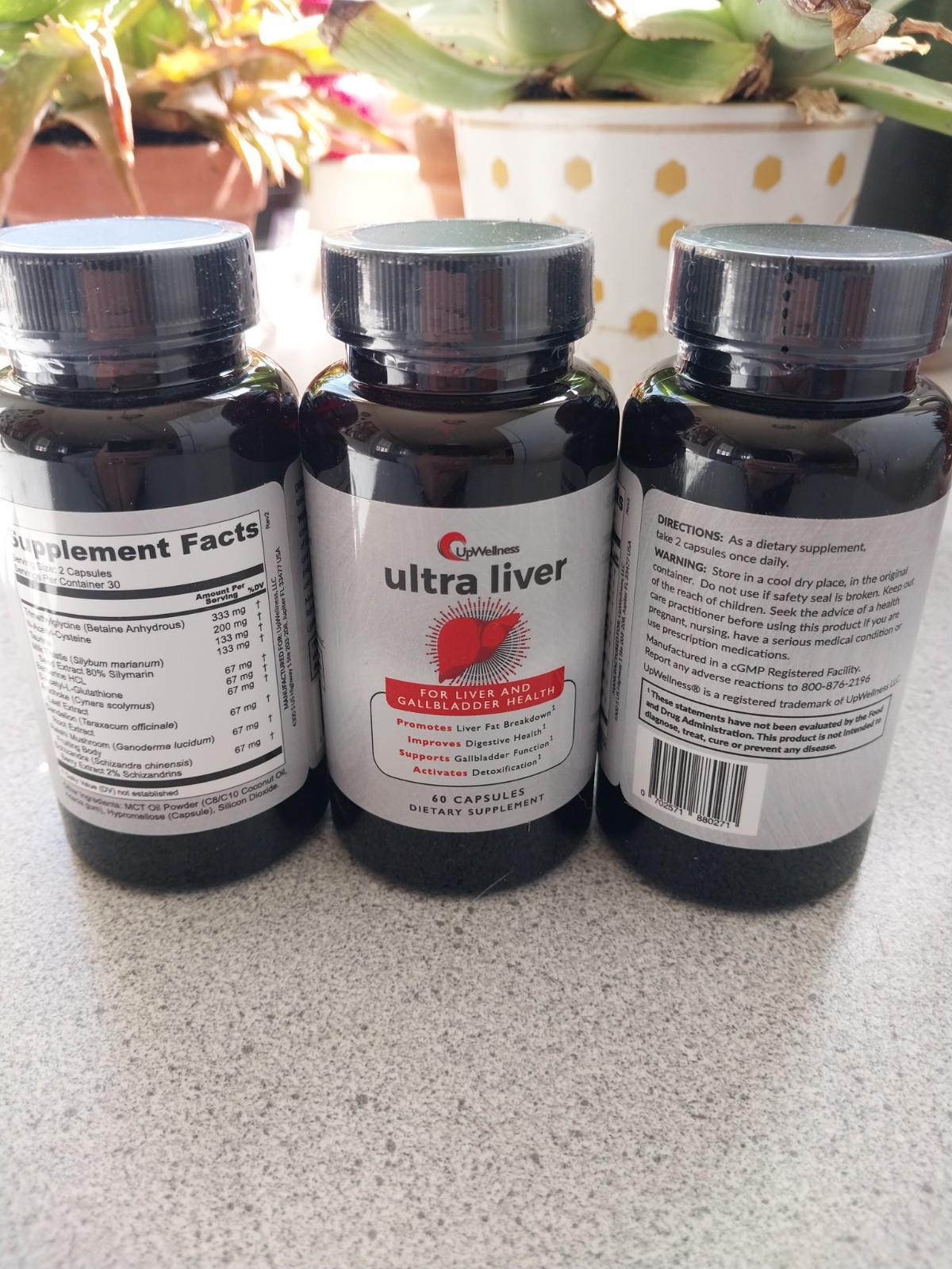 3 UpWellness Bottles Ultra Liver Supplement, Liver Health & Gallbladder Support