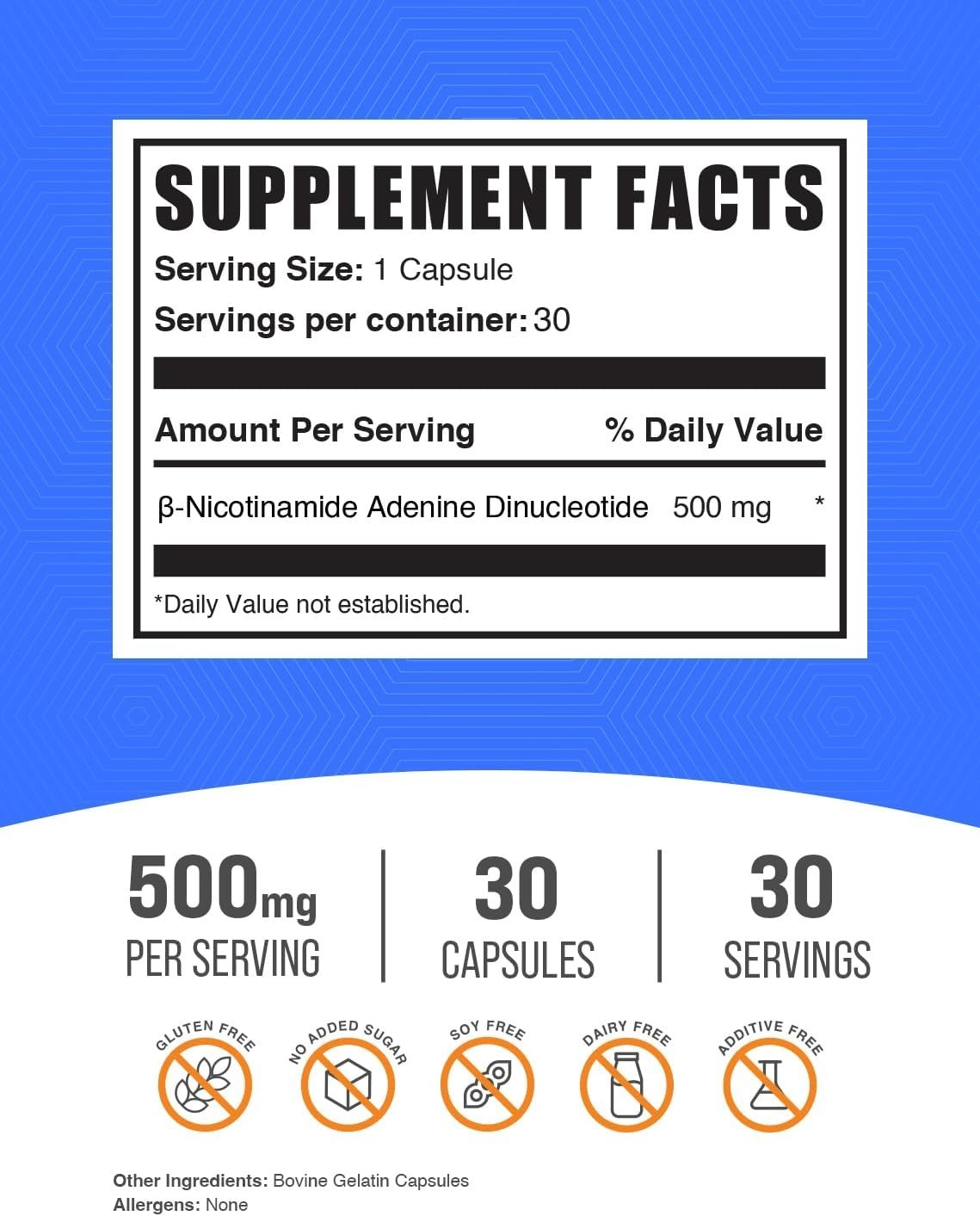.Com NAD Powder – Nicotinamide Adenine Dinucleotide, NAD Supplement 500Mg – for