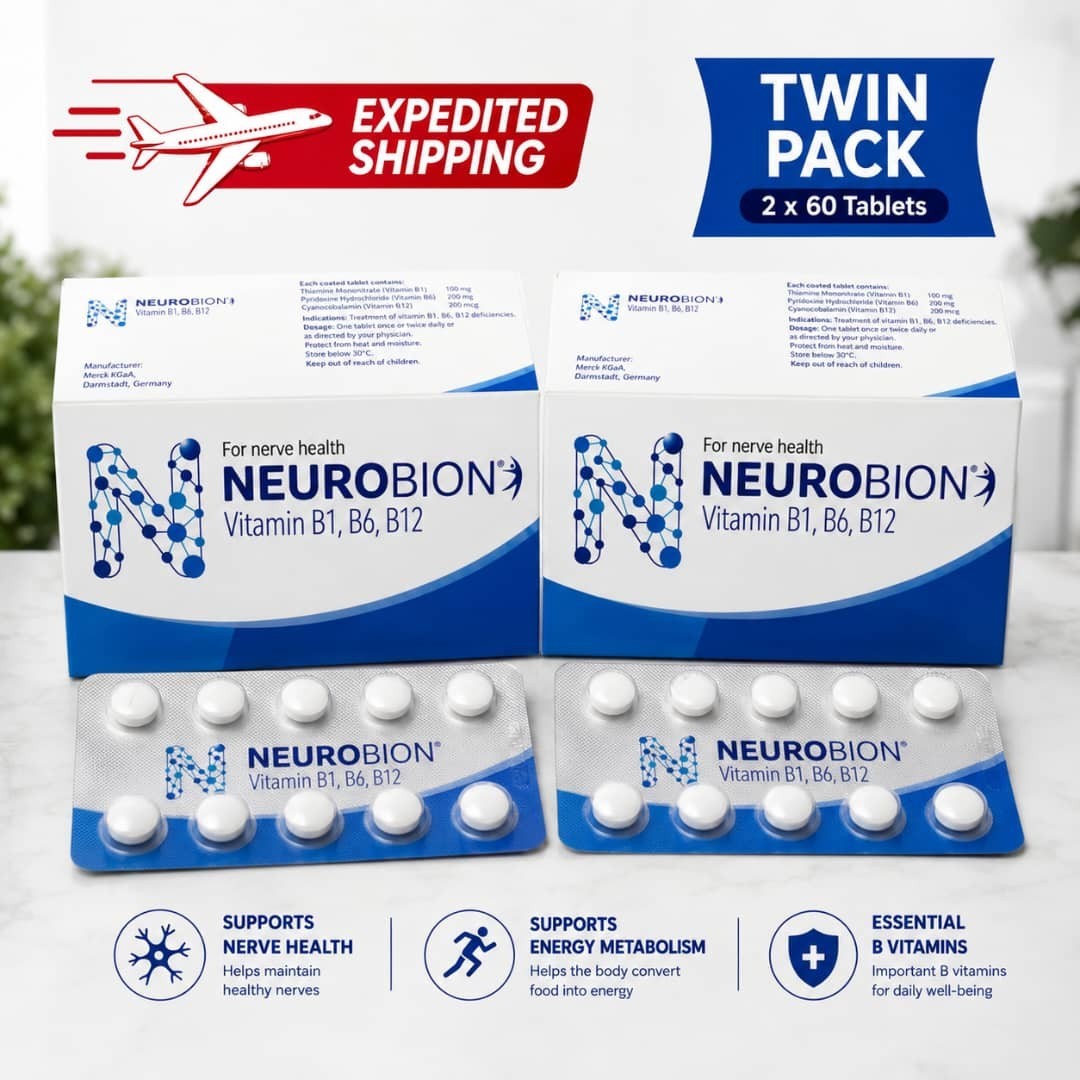 Neurobion B1 B6 B12 Nerve Support Tablets (60 x 2) Helps in Tingling & Numbness
