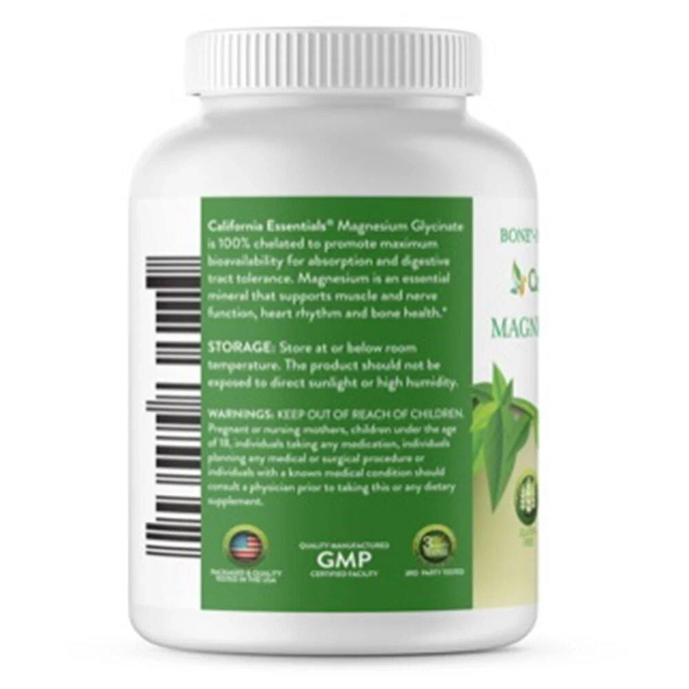 Magnesium Glycinate 200mg Tablet Gentle on Stomach, Muscle & Nerve Function