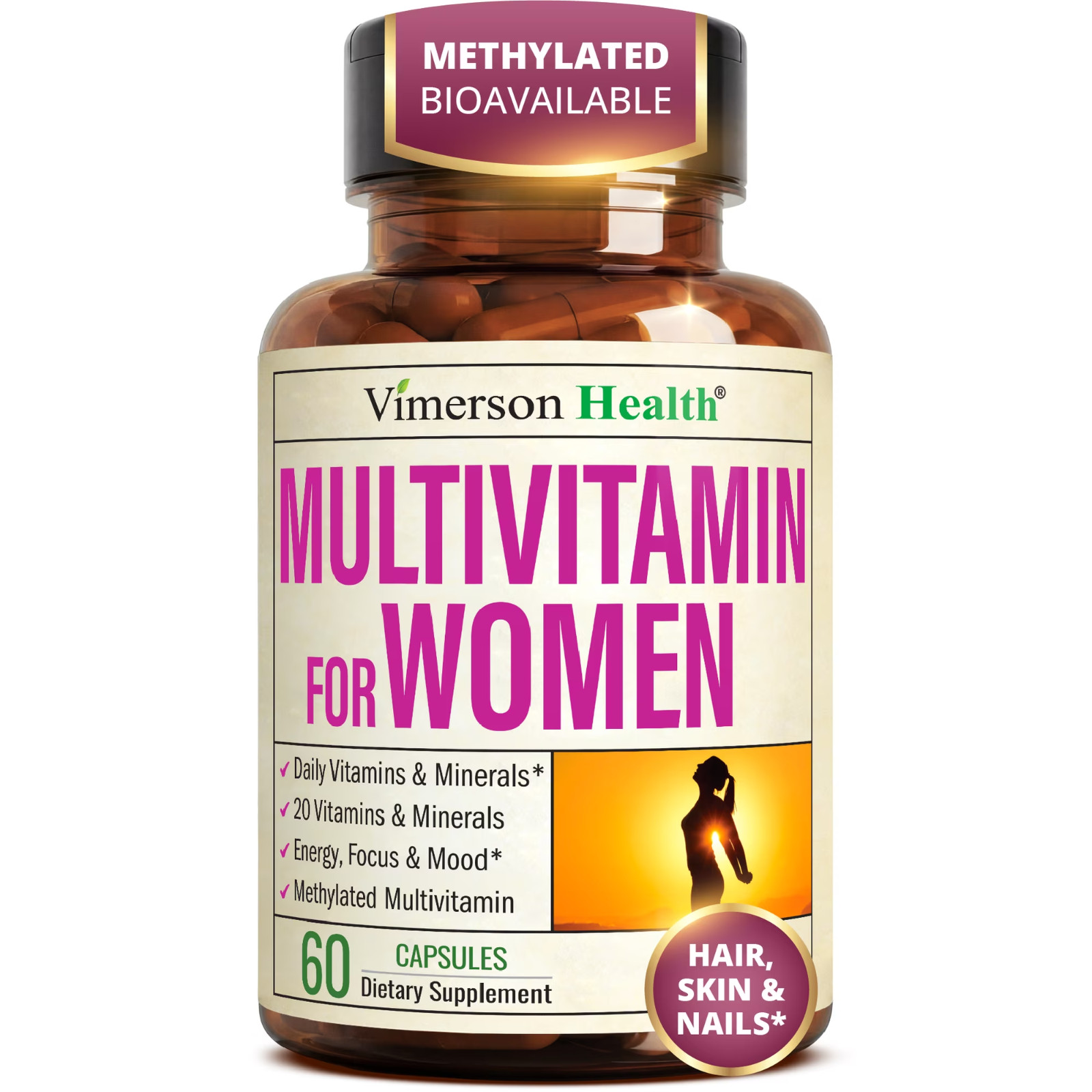 Methylated Women’s Multivitamin with Vitamins A B C D Zinc Daily Support