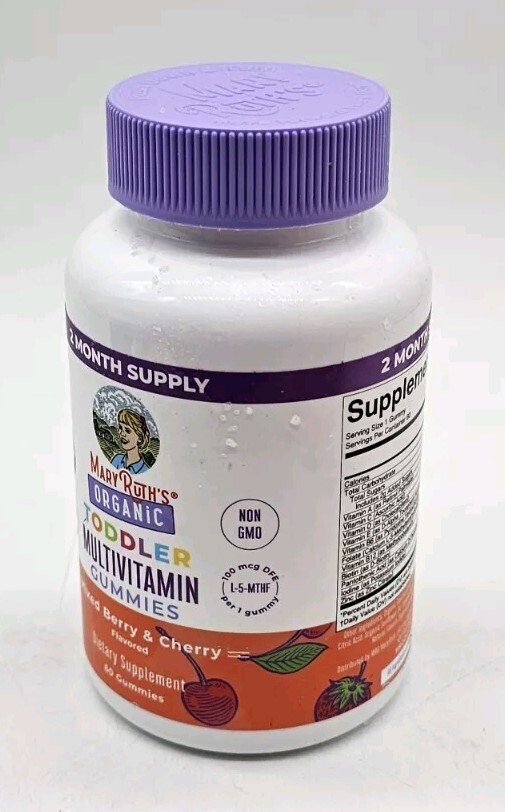 MaryRuths Organic Vitamin Gummy Toddler 60 Gummies Exp 12/2025