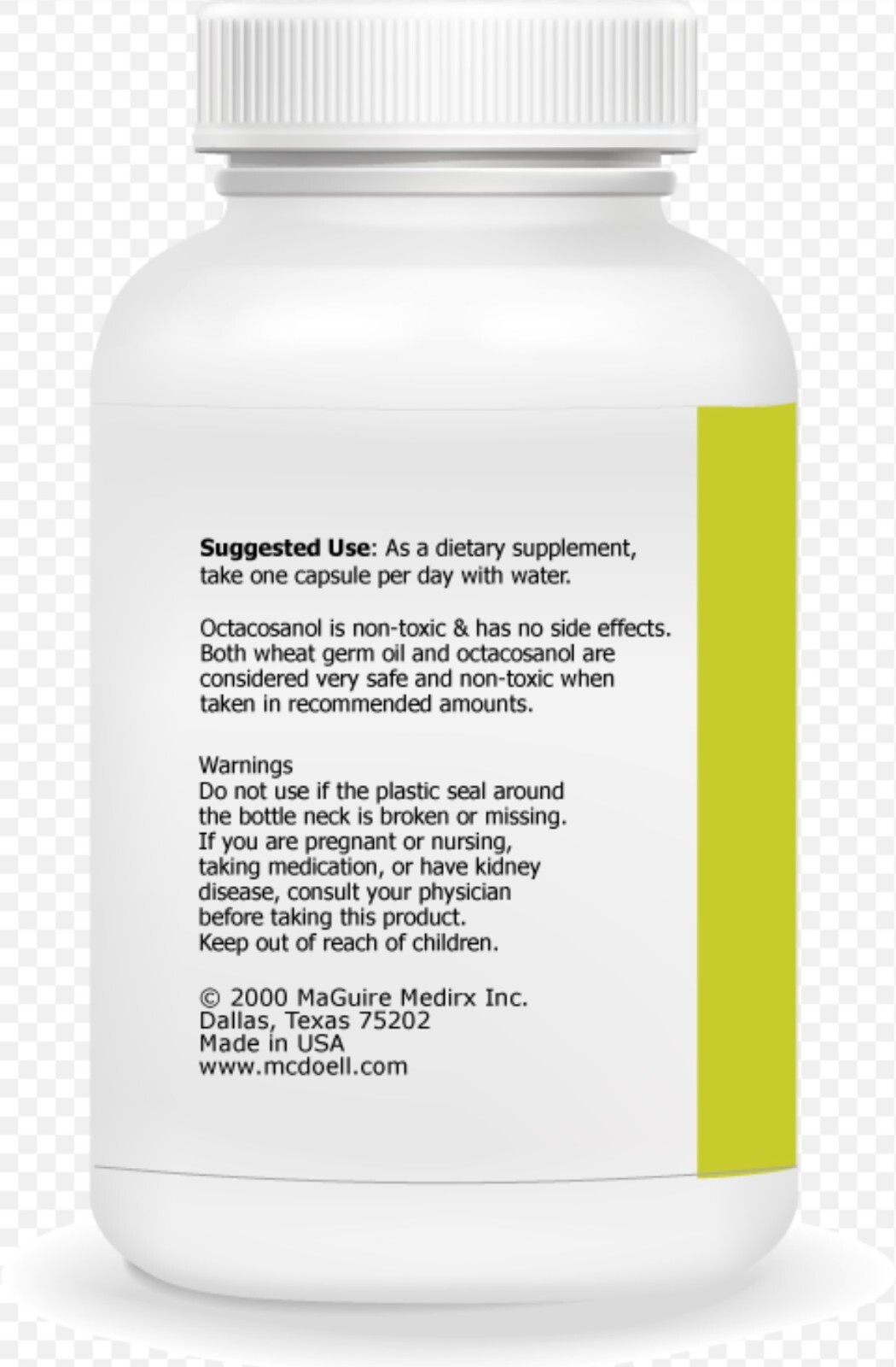 Ultra Octacosanol, Athletic Performance, Parkinson Disease, Amyotrophic Lateral