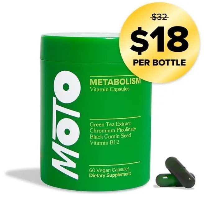 MOTO Metabolism Enhancement Capsule Energy Boost Curb Cravings Metabolic Support