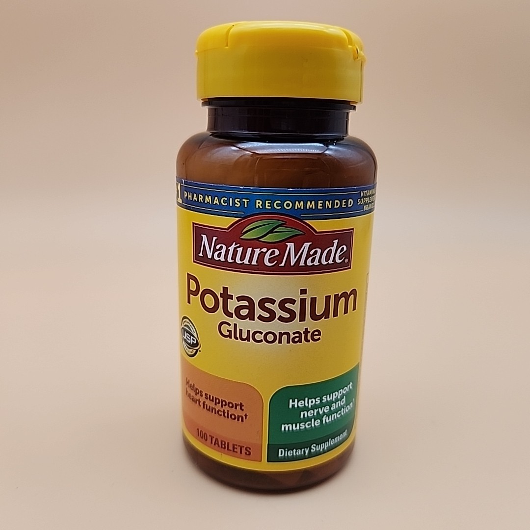 Nature Made Potassium Gluconate 550mg Dietary Supplement – 100 Count exp 5/2028