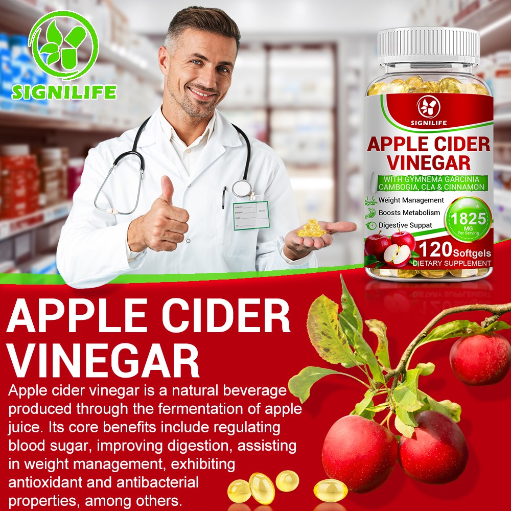 Weight Loss Apple Cider Vinegar w Garcinia Pills ACV & CLA Fat Burner 120 Ct-