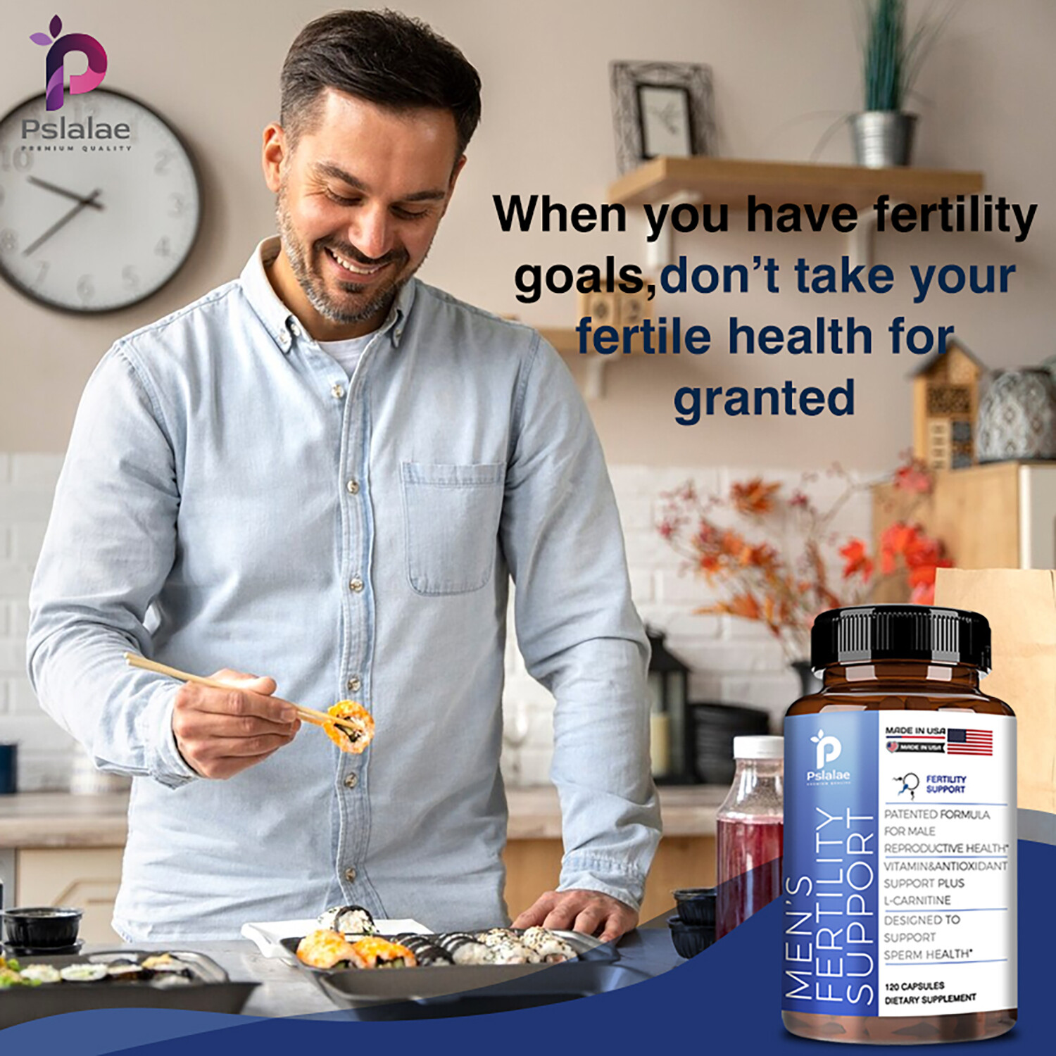 Men’s Fertility Support – Increase Semen Volume, Sperm Count, Vitality, Energy