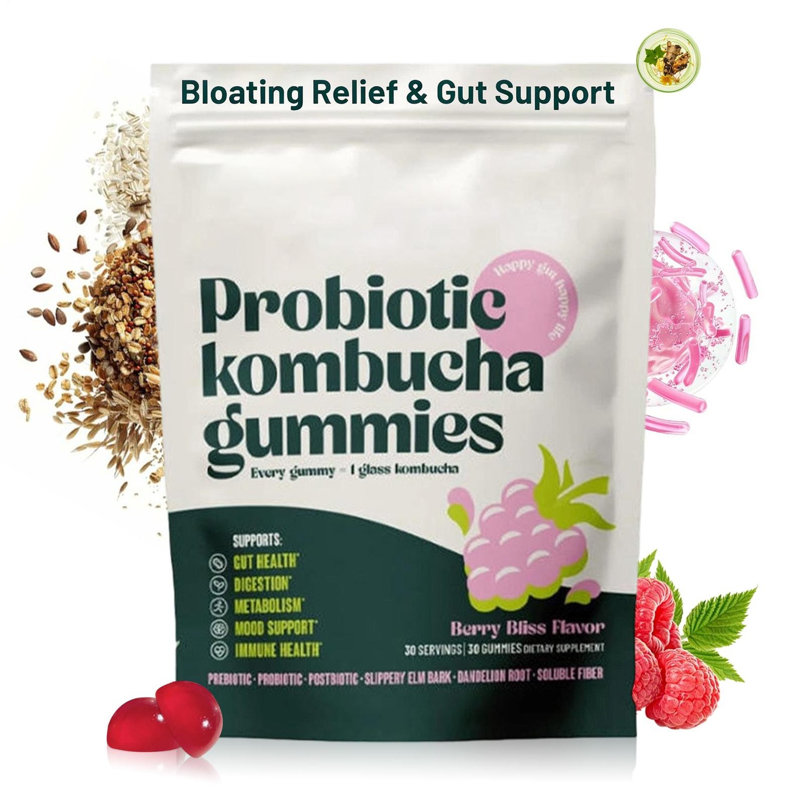 Probiotic Kombucha Gummy – Prebiotics, Gut Health – Probiotics For Women And Man