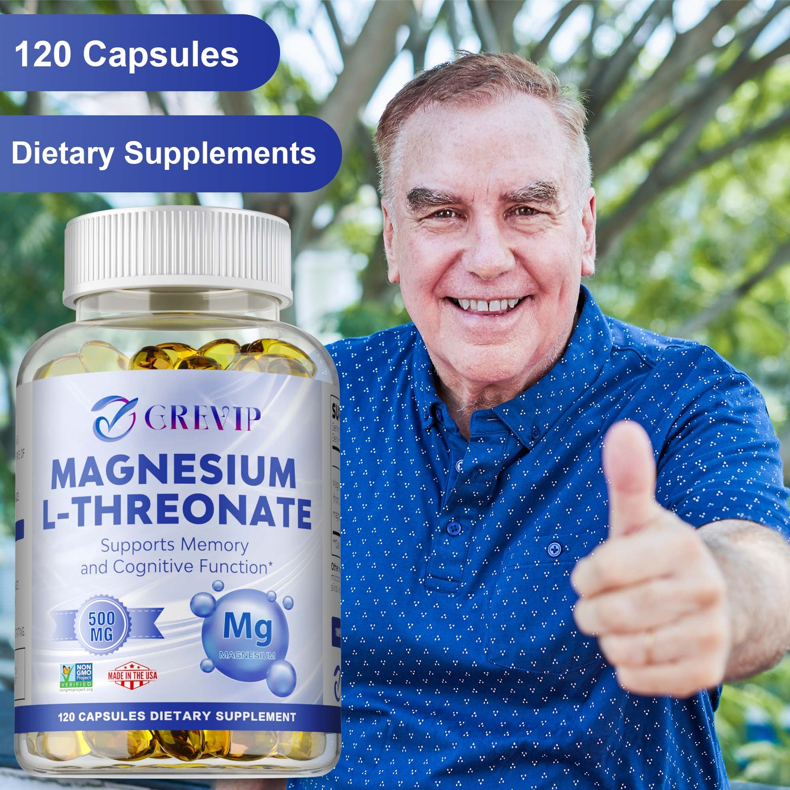 Magnesium L-threonate- Support Focus, Improved Sleep, Mood & Cognitive Abilities