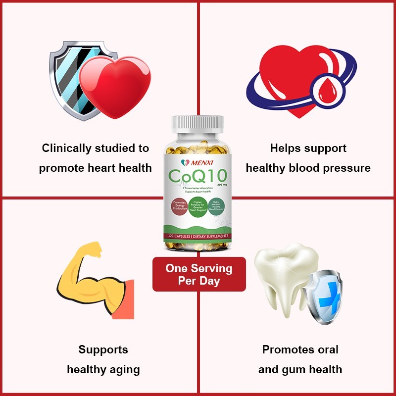 CoQ 10 Coenzyme Q10 Vegan 300mg 120/240/480 Capsules Cardiovascular Heart Health