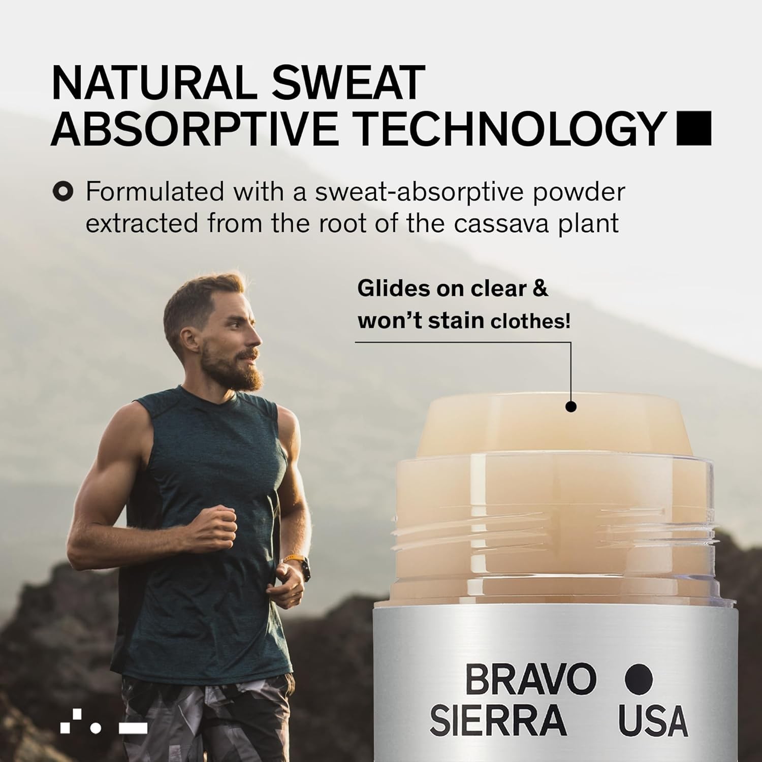 Aluminum-Free Deodorant for Men by Bravo Sierra, 2-Pack 3.2 Ounce (Pack of 2)