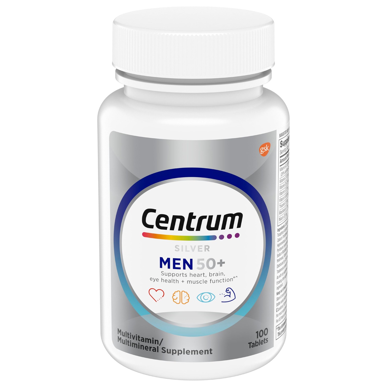 Centrum Silver Multivitamin for Men 50 Plus, 100 Count (Pack of 1)