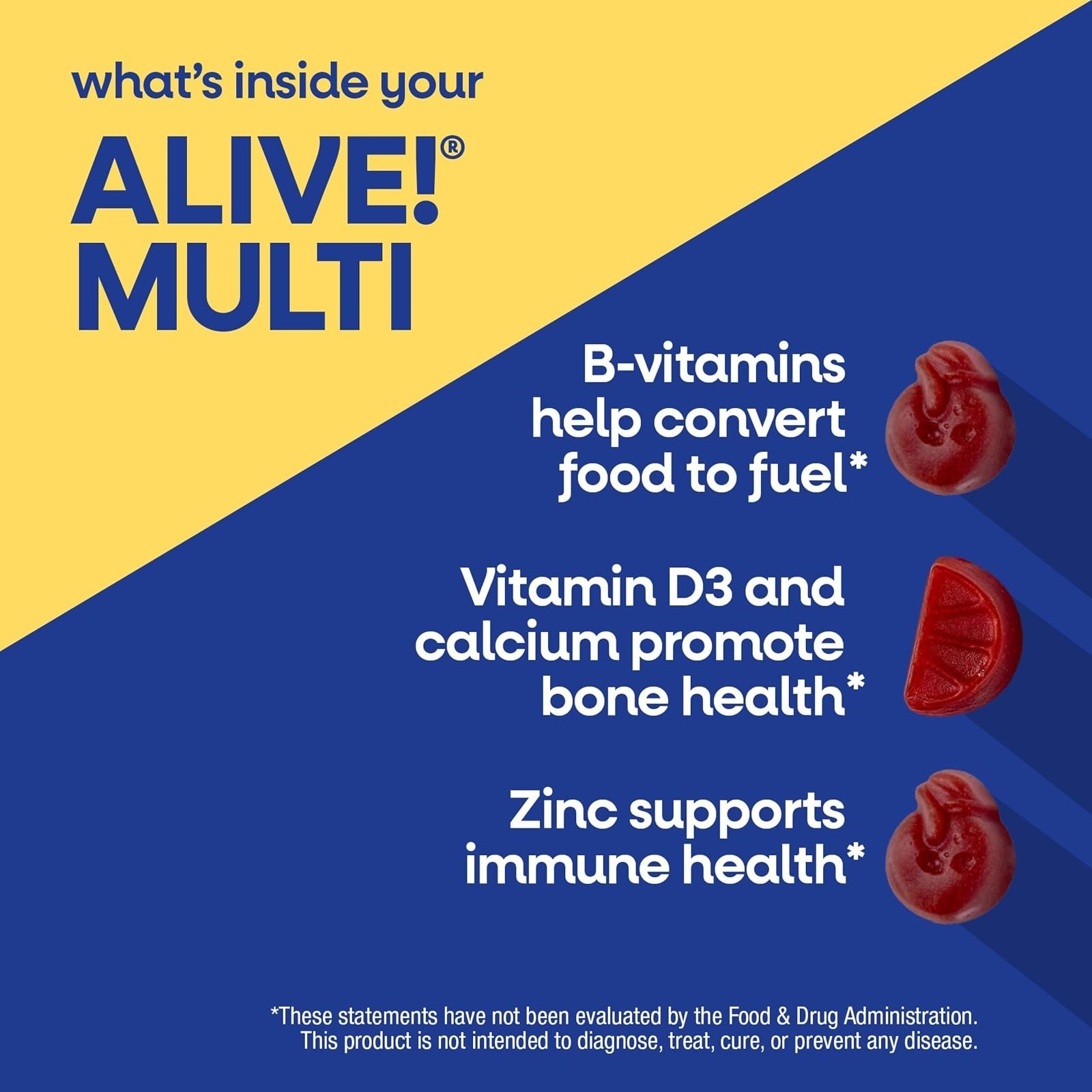 Nature’s Way Alive! Men’s Multivitamin Gummies – 60 Count