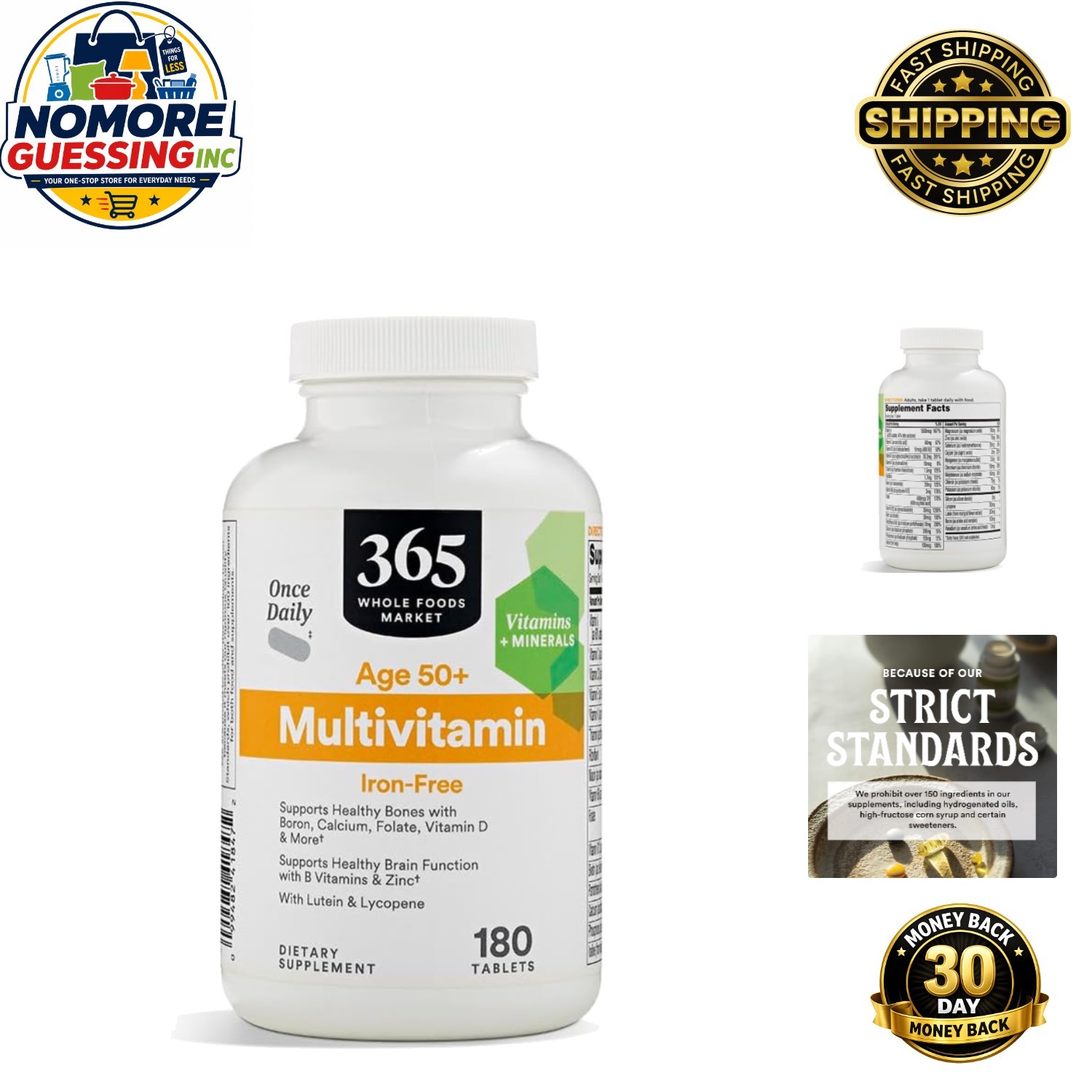Complete Once Daily Multivitamin for Mature Adults – 180 Count, Organic Formula