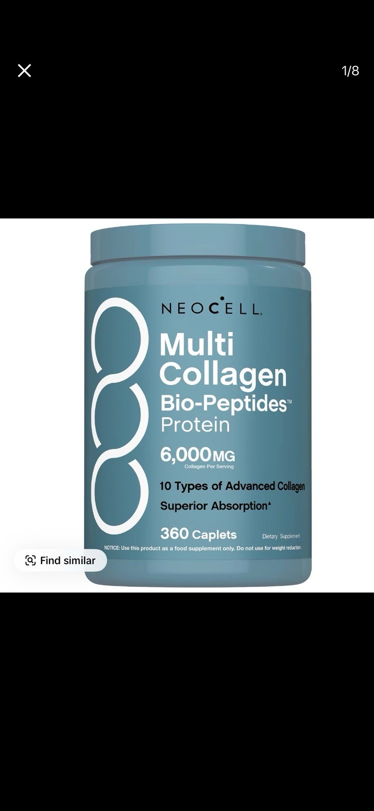 Collagen Bio-Peptides Protein | 20 Oz | Unflavored | Grassfed | by NeoCell