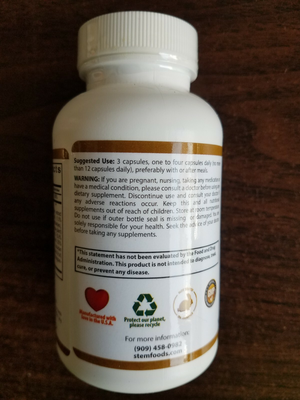 STEM ALIVE STEM FOODS HOLISTICS CELULAS MADRE 90 CAP,EXP 01/2025 NEW & FRESH