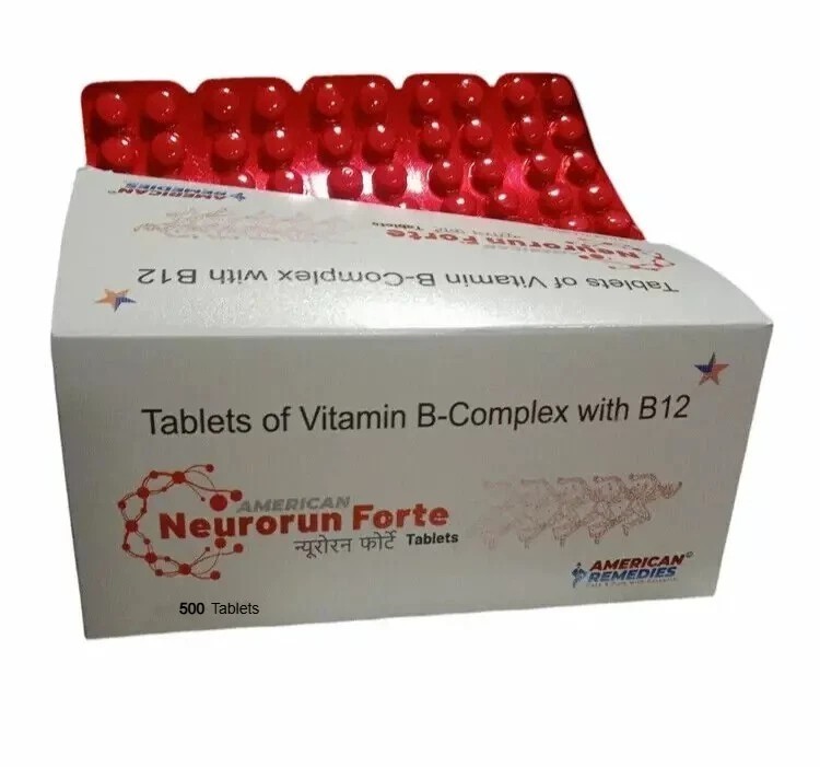 Vitamin B Complex B1, B2, B3, B6, B12 Nerve Relief, Numbness & Tingling 250 tabs