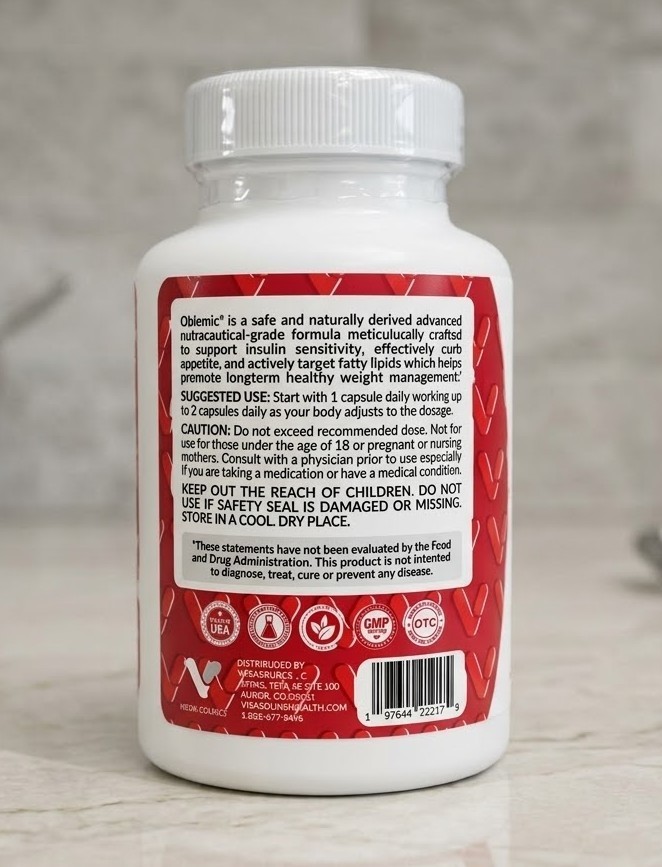 Vitasource Oblemic Weight Management Supplement 1000mg 60 Capsules | Free Ship