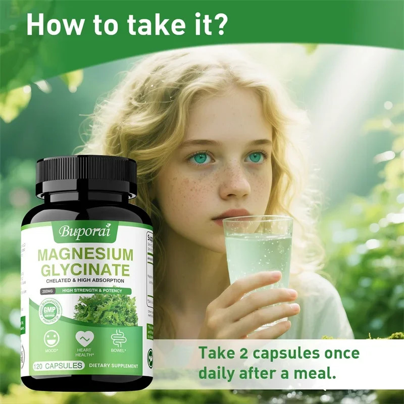Magnesium Glycinate 120pcs – Stress Relief, Sleep, Muscle and Metabolism Support