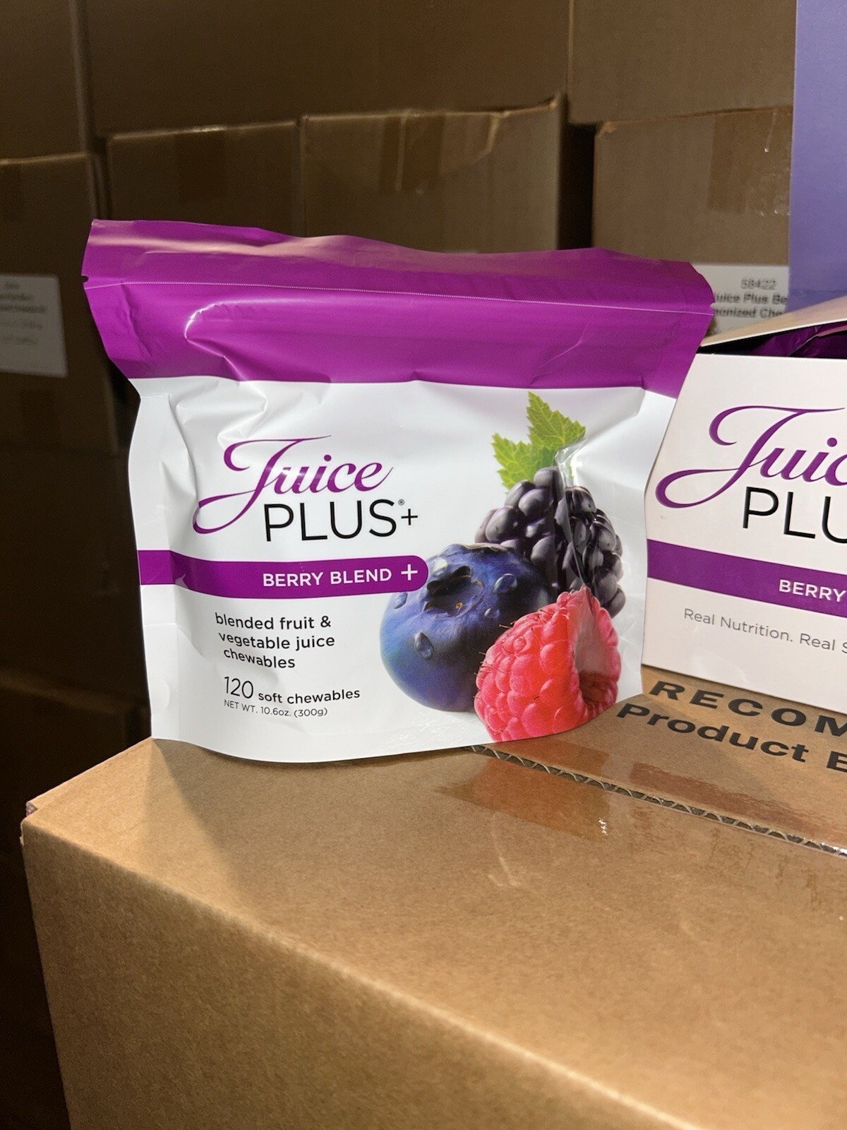 3 bags of Juice Plus+ BERRY BLEND + – Blended Fruit & Veg Juice Chewables (120)