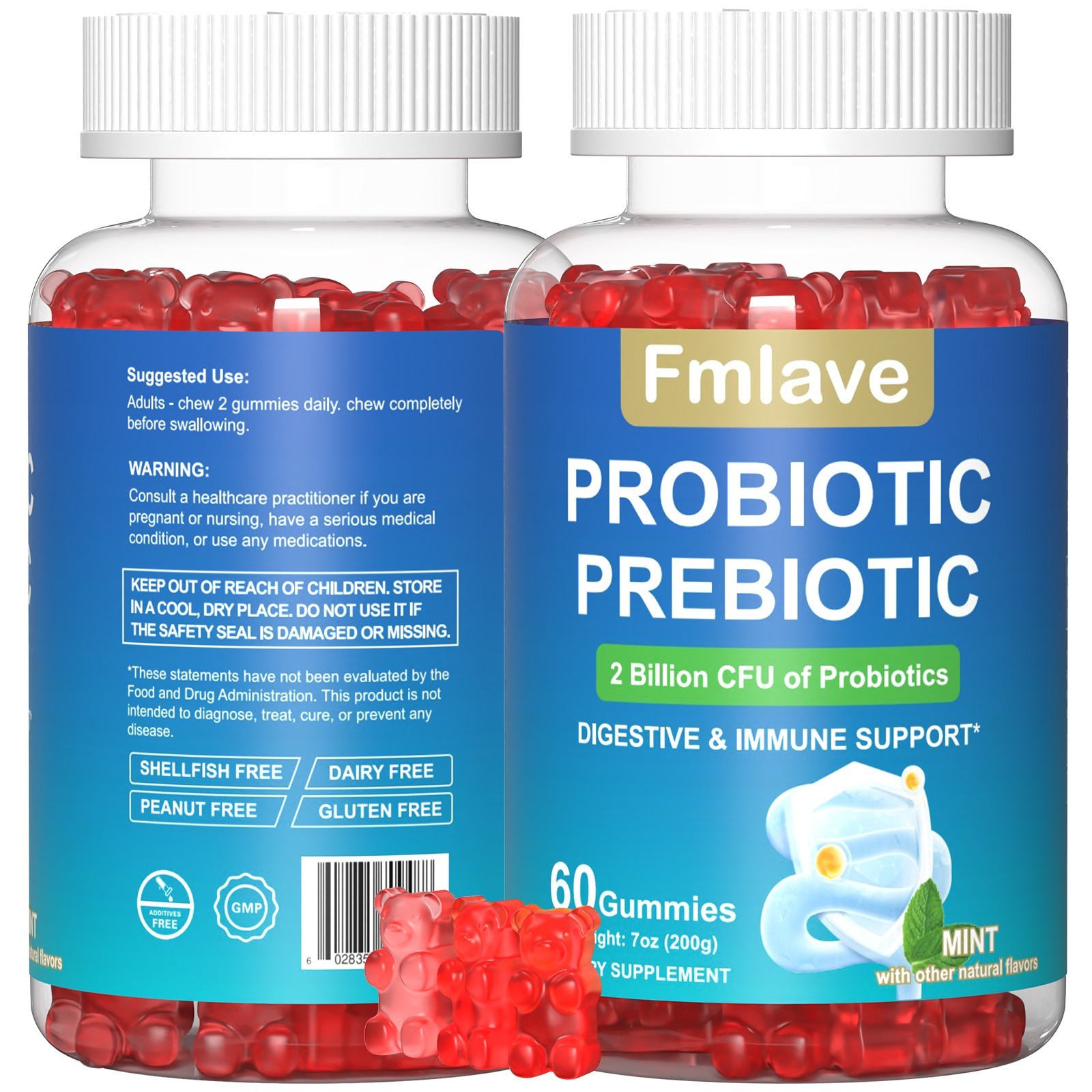 2x Digestive Advantage Probiotic Gummies 120 Count Exp 03/2027 Immune Gut Health
