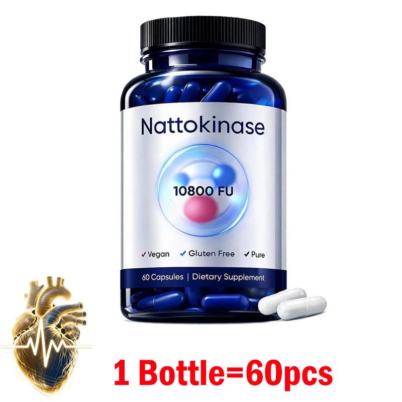 1-5X Nattokinase Supplement – 10800 FU 60 Capsules Per Serving HOT 2026